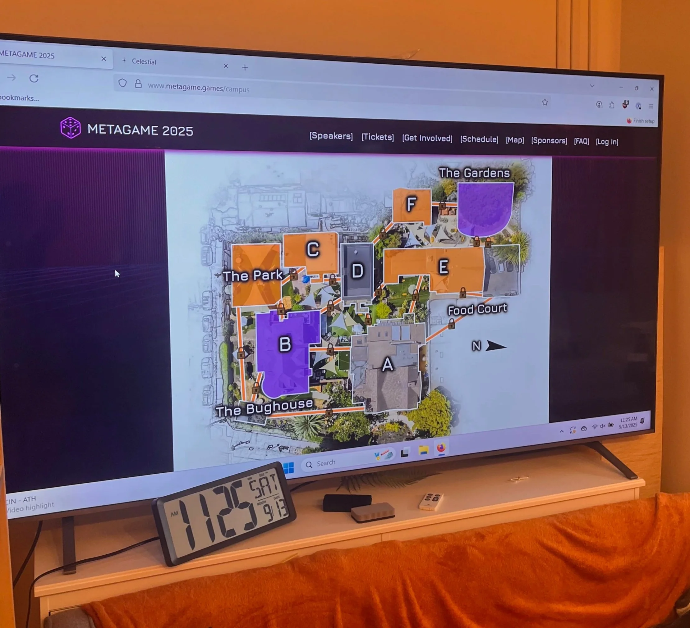 A live map showing the players what areas they currently own throughout the conference space, and which ones still need to claimed