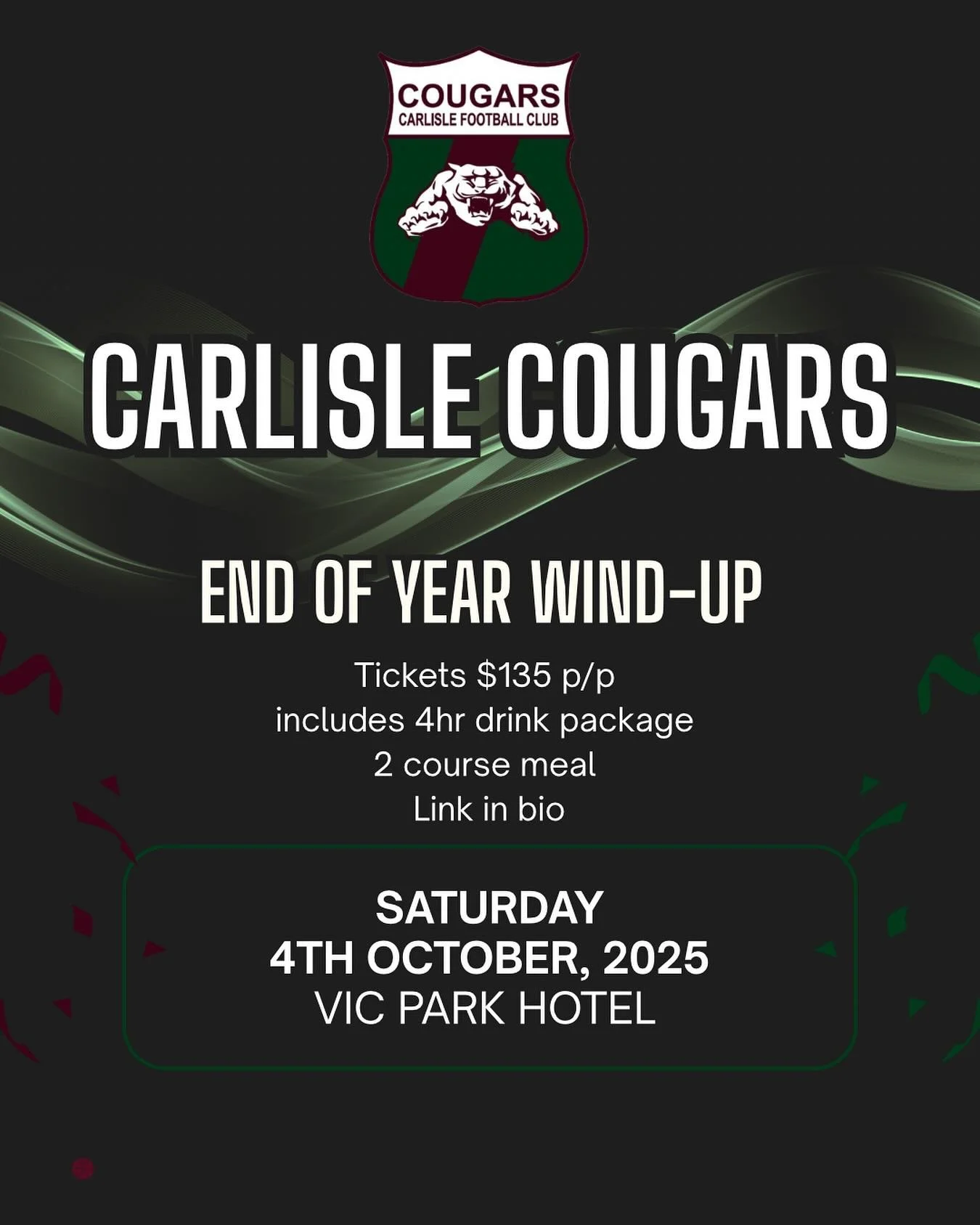 Join us as we host our end of year windup for 2025!  Link in bio to grab tickets🥂