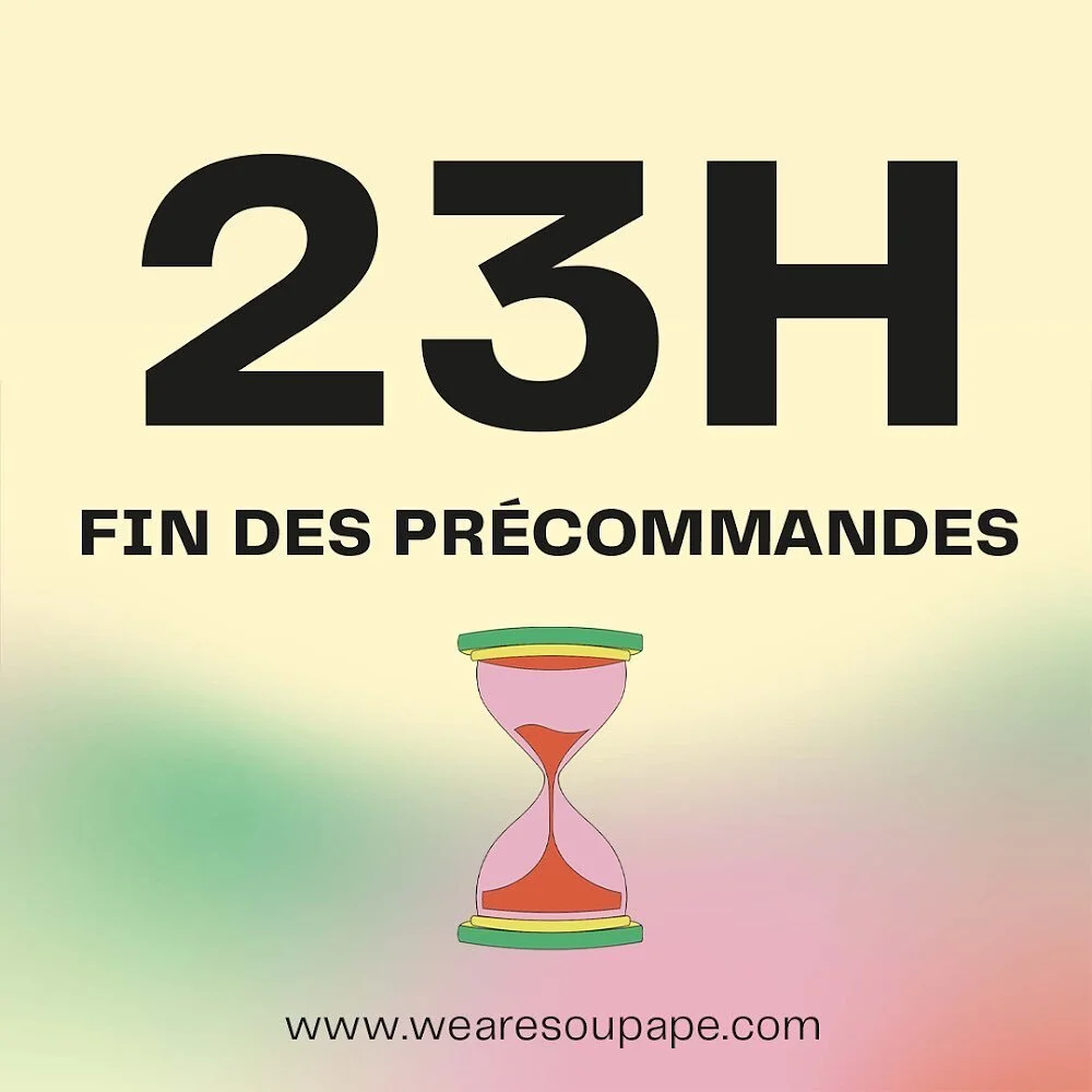 ⚠️ DERNIERS JOURS pour pr&eacute;commander sur www.wearesoupape.com ! 

Sweats, Tshirts, Bonnet, Tote Bag contre les violences conjugales ✊✊✊

Partenaires et remerciements : @ecoledeconde @ecolecondenancy @le.peel @pepitefrance @adegemlafibreverte @f