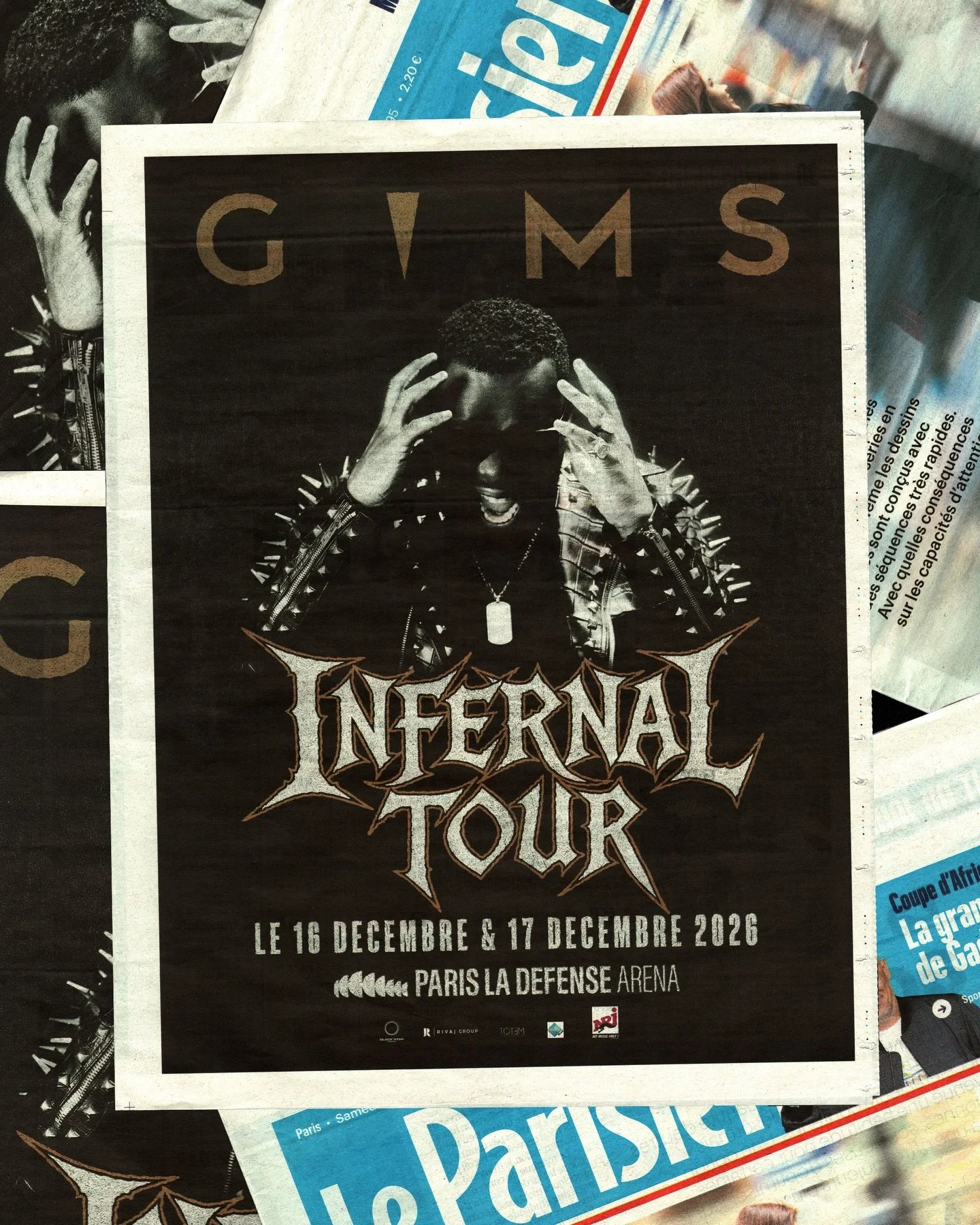 ✍️ Official Artwork for @gims at @parisladefense_arena - INFERNAL TOUR 

📸 @codepukstudio 
Thanks @iam.jullian 🧑&zwj;💻
@brahms_totem 
@hmagnumofficiel 
@audreycahen 
@julien.mairesse