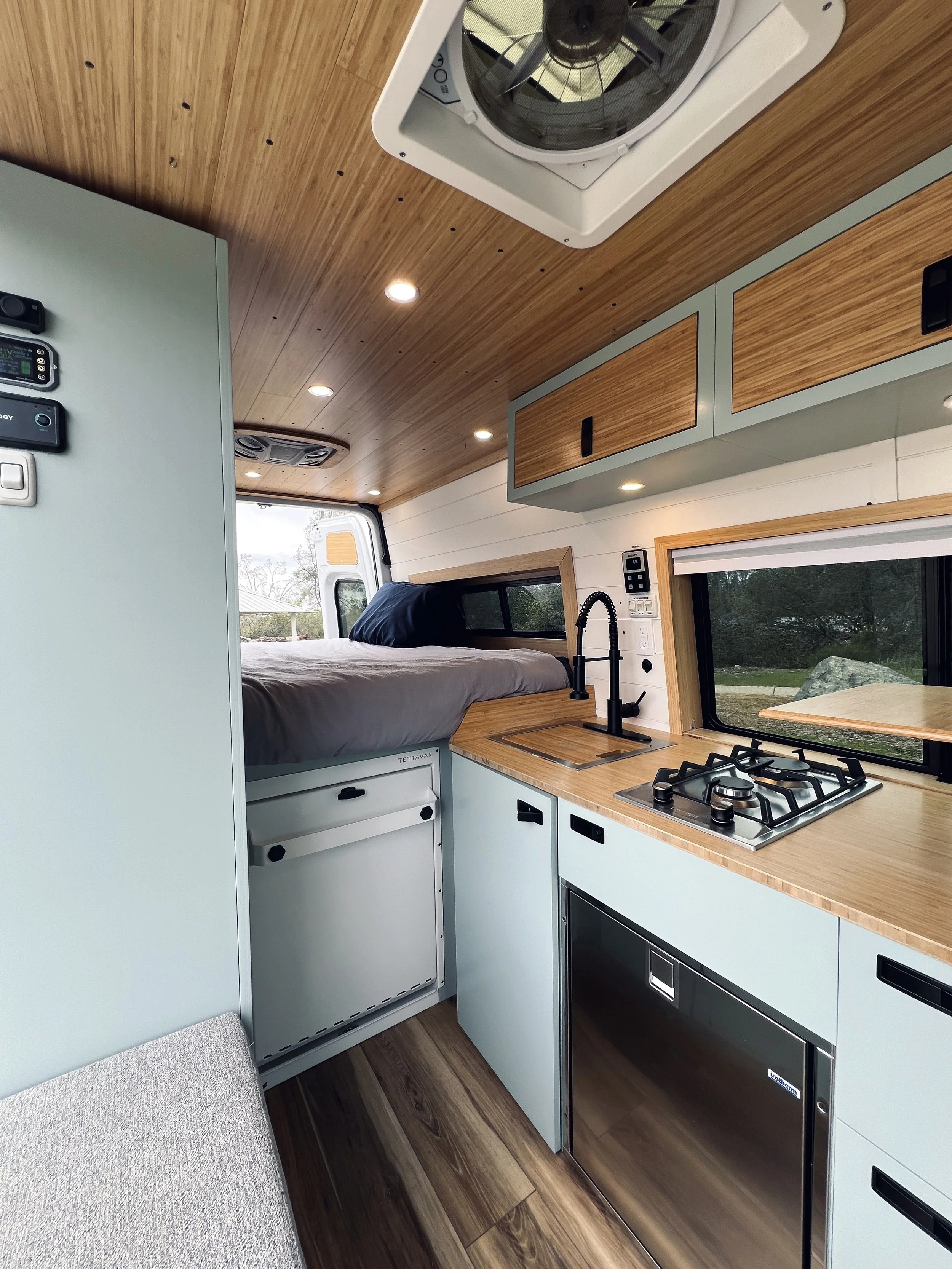 Queen Bed in campervan