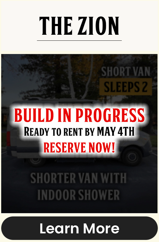 144" wheelbase Mercedes Sprinter campervan rental with indoor shower