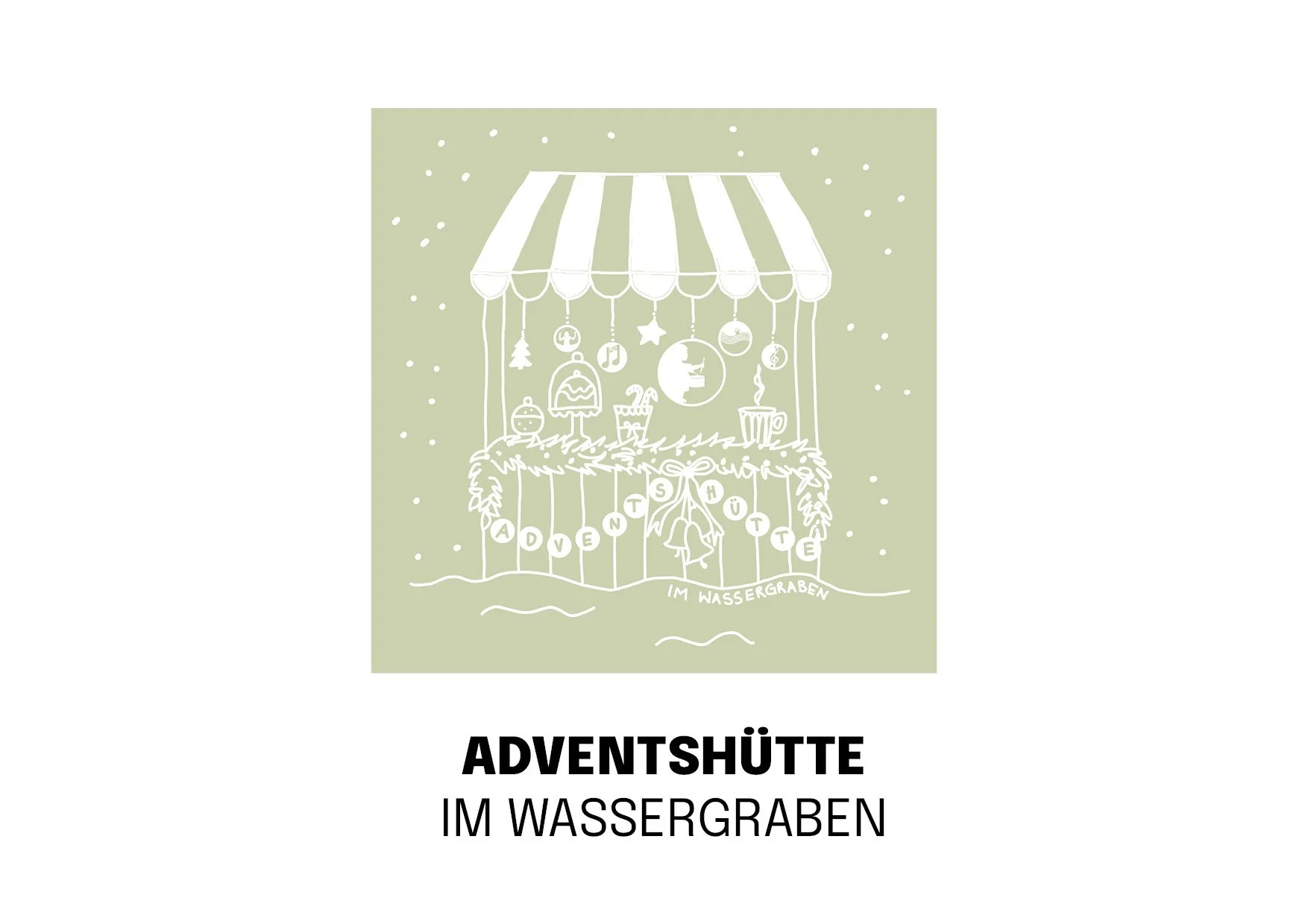 Adventshütte im Wassergraben