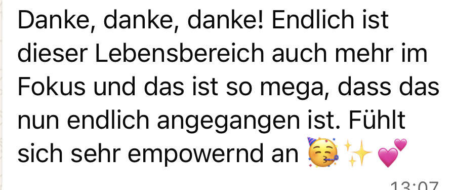 Kundinnenstimme FemmeInvest Academy - endlich Finanzen im Fokus, empowered