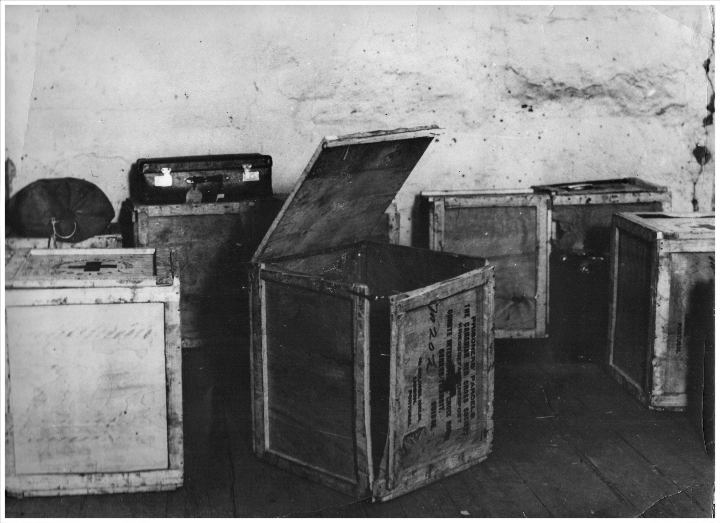 The tea chest used by Bruce to escape from Colditz
