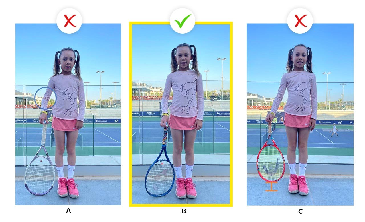 Determine the right size racket for you. — CoachCiara