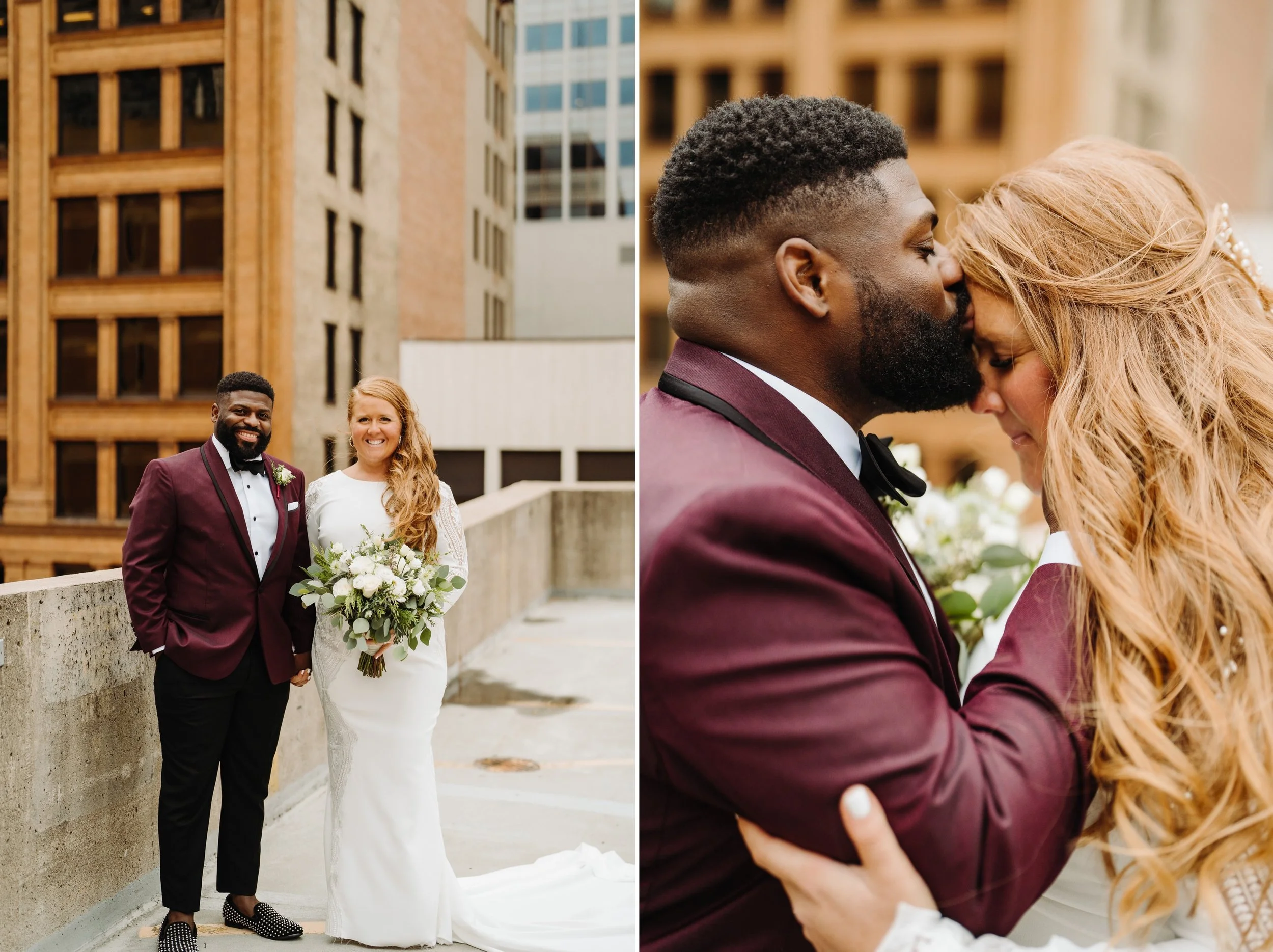 032_Parking ramp bride and groom photos in Minneapolis, Minnesota..jpg