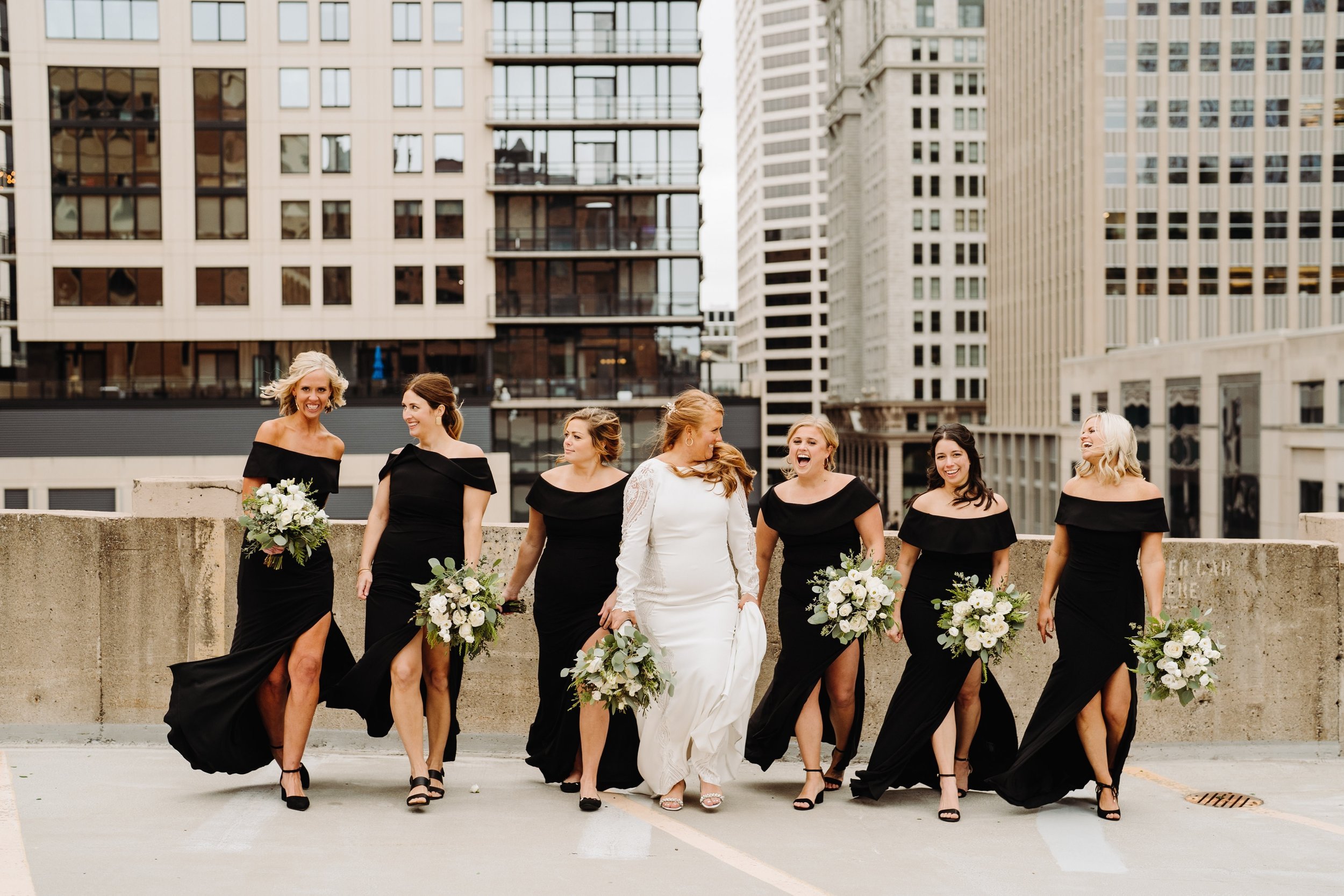 059_Black bridesmaid dresses for a November wedding in Minneapolis, Minnesota..jpg
