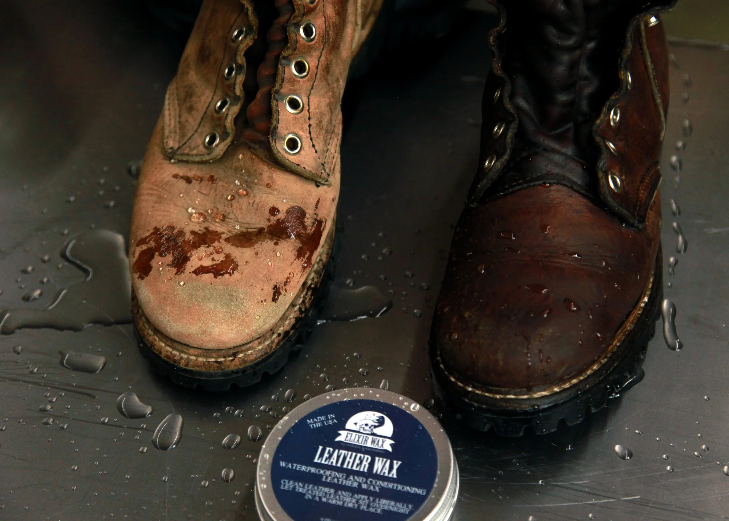 LeatherWax - Boots - Water Before and After.jpg