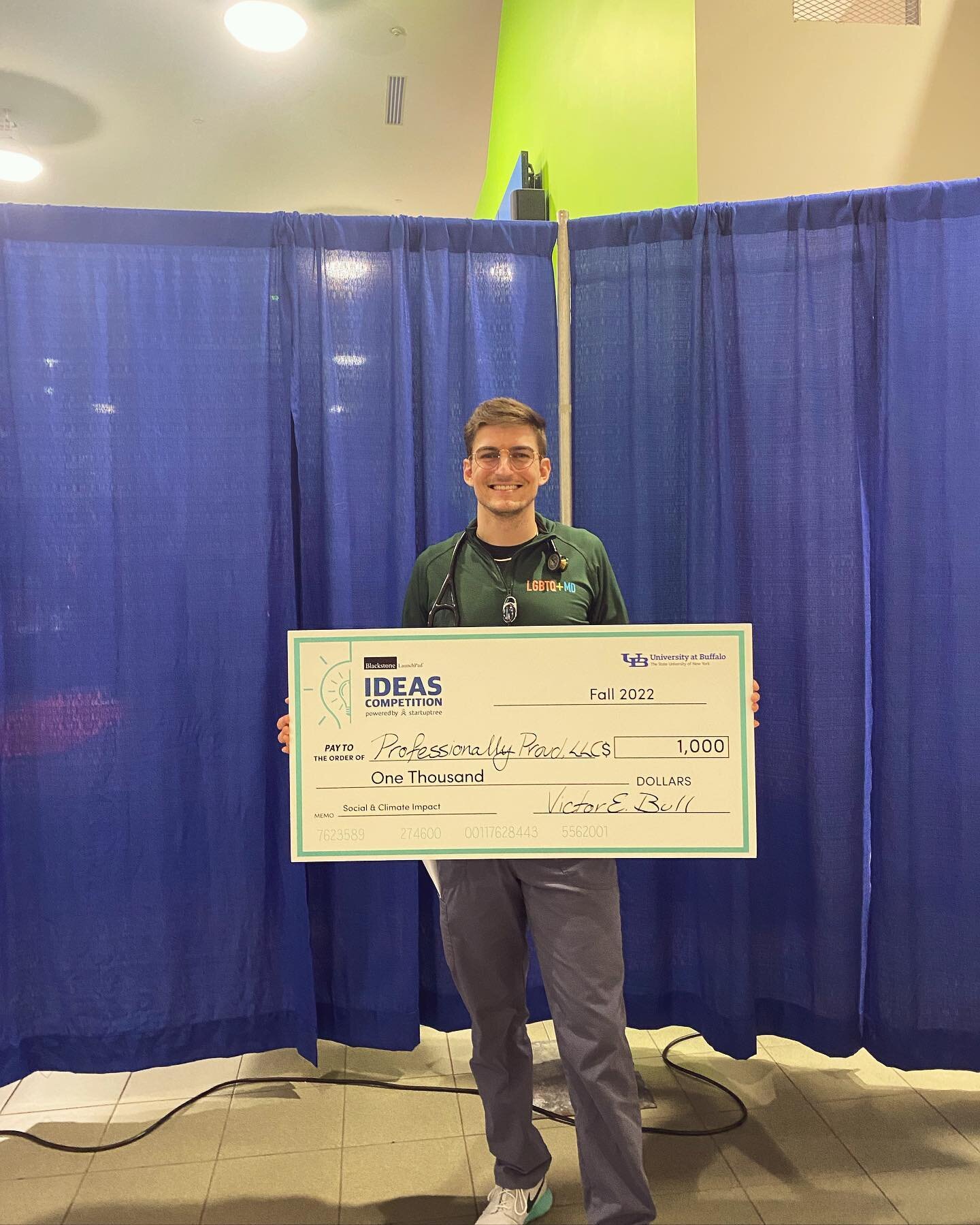 So #ProfessionallyProud to announce our company was the winner of the UB IDEAS Social and Climate Impact Category! With this award, we advance to the National round to compete for a grand prize of $10,000! Thank you to all involved, especially @launc