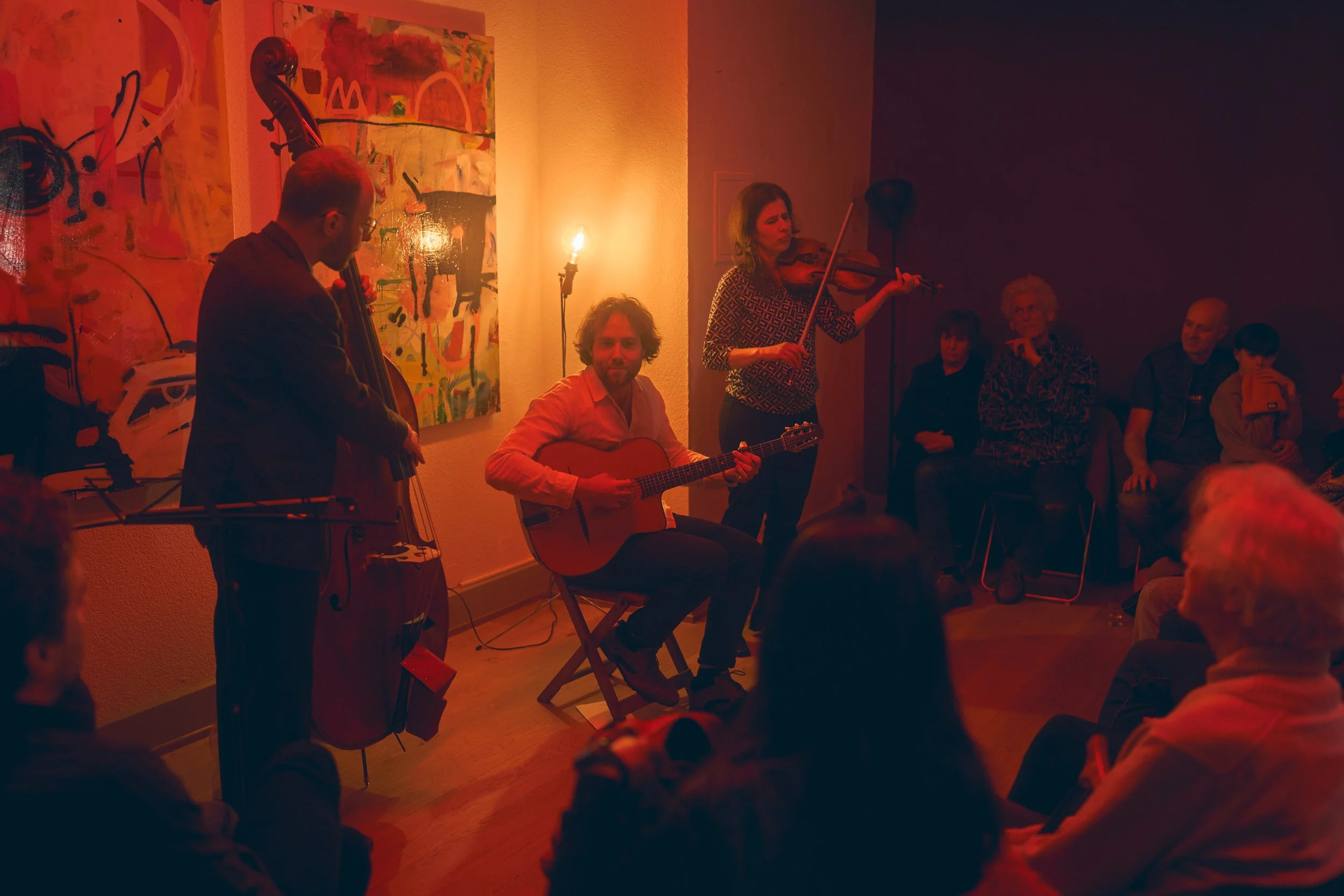 With the trio, Basel