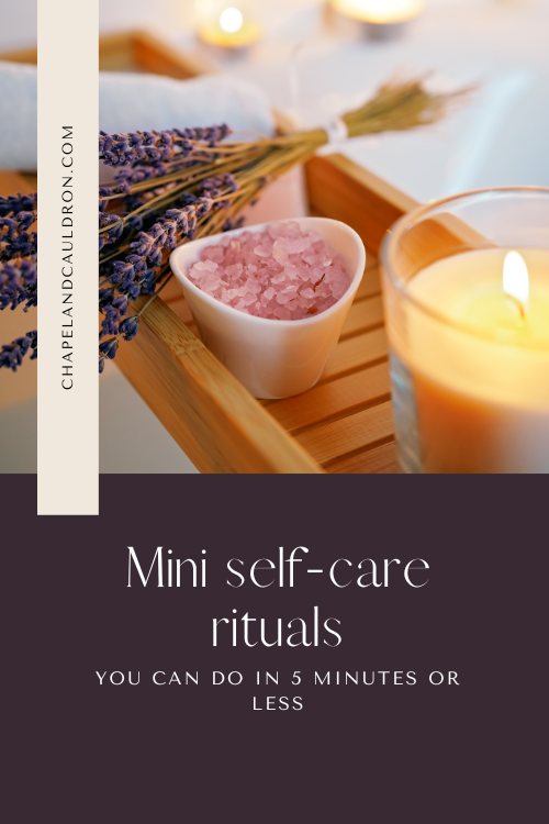 Mini self-care rituals
