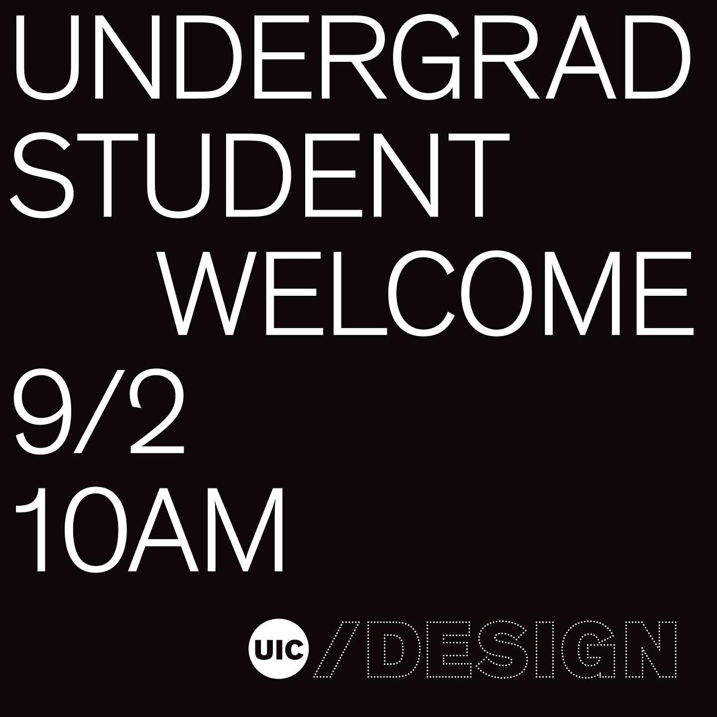 Who: UIC Design Undergraduate students and faculty
What: UIC School of Design Undergraduate Welcome Breakfast
When: Friday, 9/02 at 10:00am
Where: 1300 ADS
Why: Breakfast, Gifts, and more

#uicdesign #uic #uiccada #uicflames #undergraduate #designsch