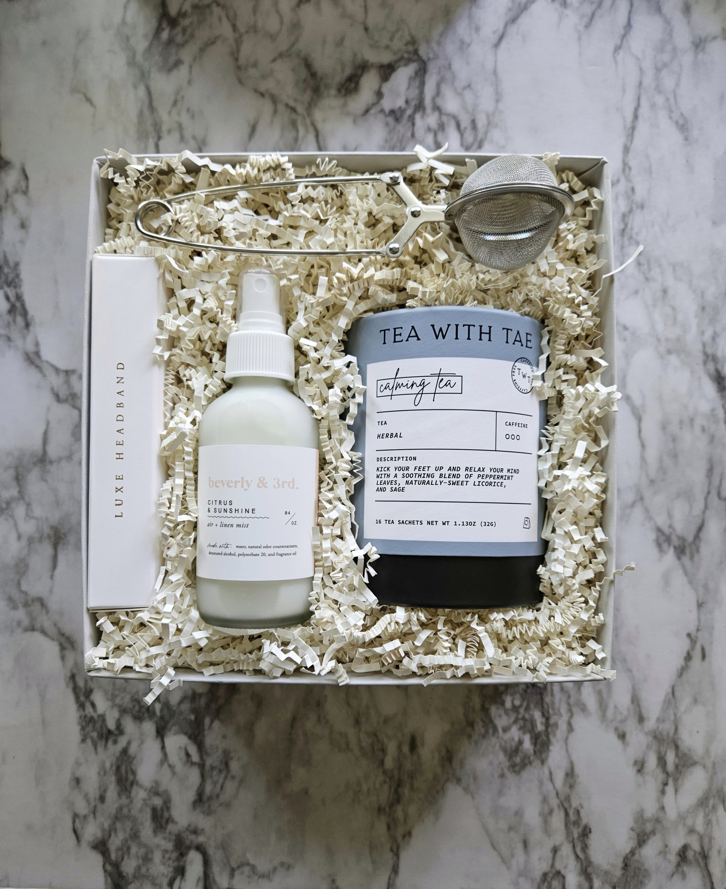 a relaxing gift for her for a tea and spa day