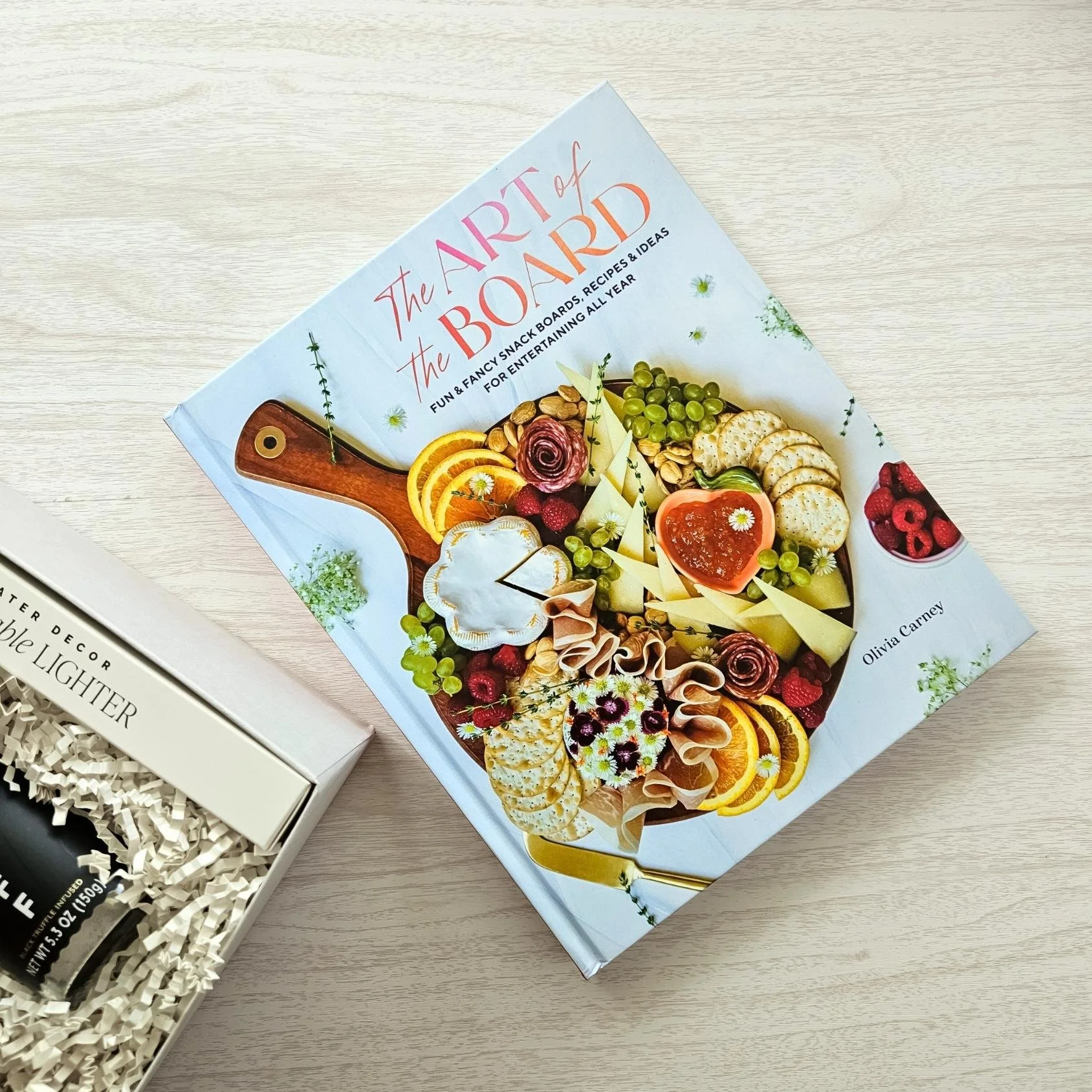 The Art of the Board cookbook with gift box and hosting tools — a luxury gift for food lovers and party planners