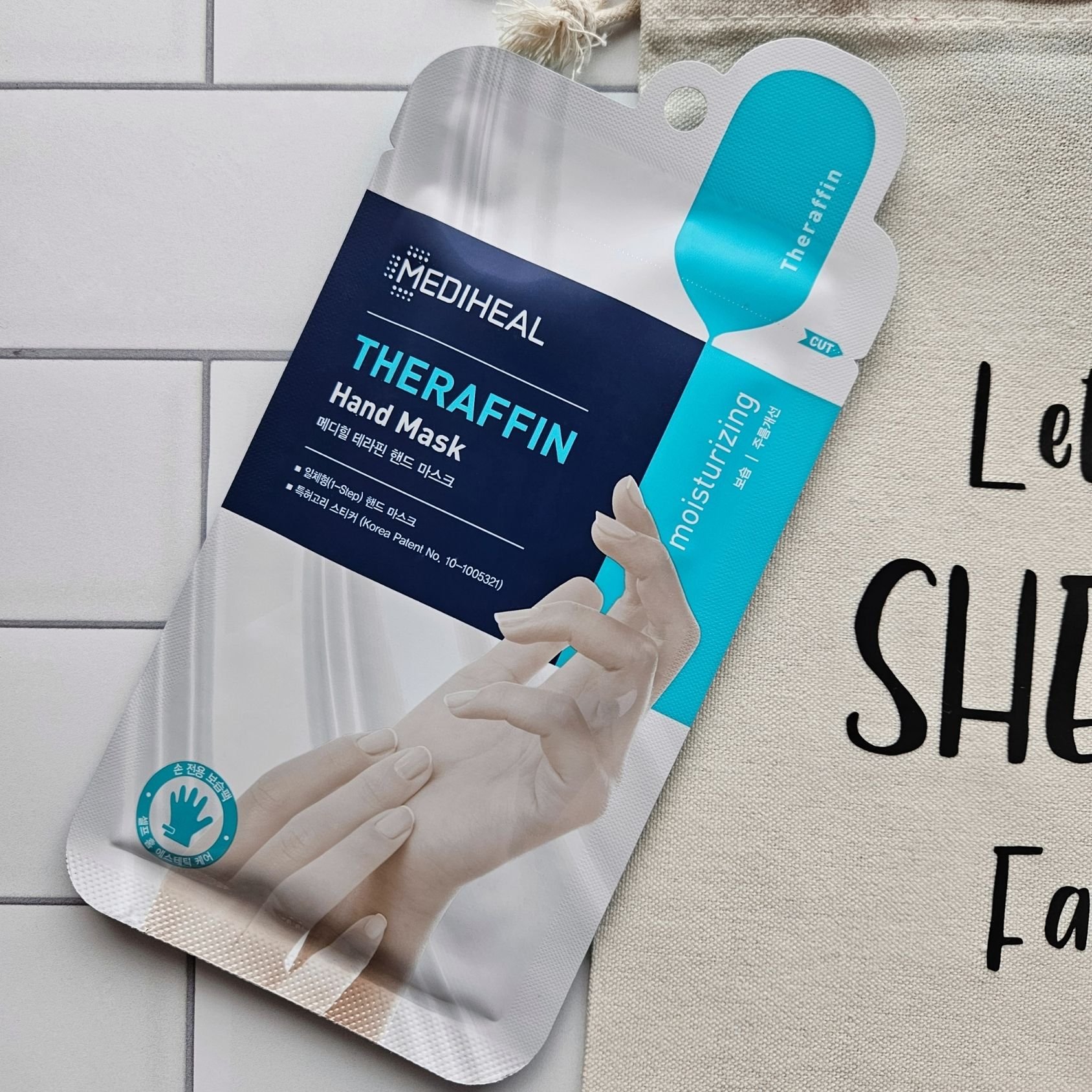 A moisturizing hand mask by Mediheal that offers deep moisturizing and nourishing for dry, rough hands for ultimate pampering experience.
