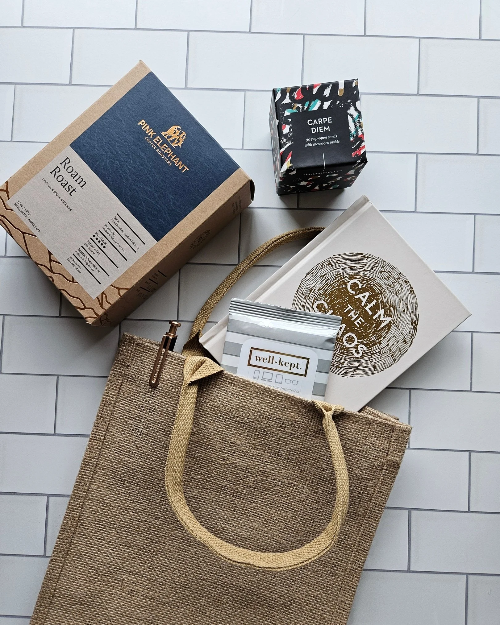 Customizable gift bags filled with high quality products for employee gifts