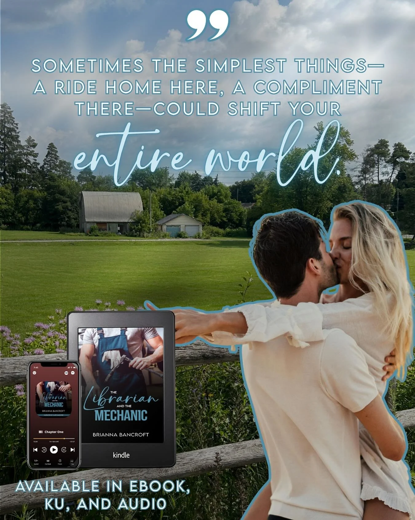 start your week off with a swoon-worthy &amp; bite-sized romance. 📚

THE LIBRARIAN AND THE MECHANIC is available in ebook, KU, and audio. 💙

🔧 small town romance
🔧 love after divorce
🔧 slow burn
🔧 mutual pining
🔧 library tryst

#contemporaryro