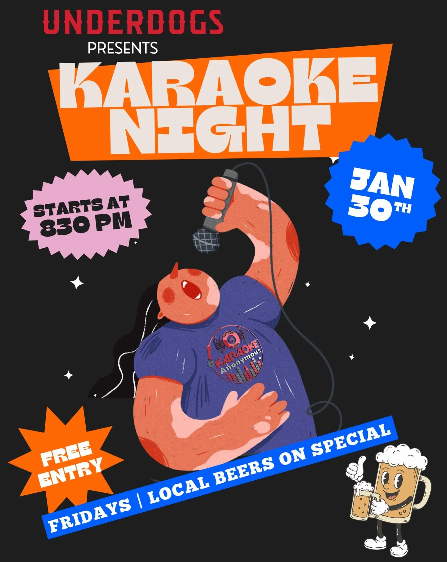 Think you&rsquo;ve got pipes? Prove it!

🎤 Karaoke kicks off this Friday, January 30th at 8:30pm with @karaokeanonymous 

Free entry + local beers on special 🍻

Come watch @stephaniecarolinebell absolutely crush it at 630pm 🎶
Then stick around and