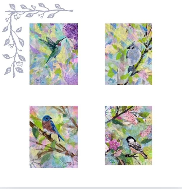 Spring Birds 4 Pack