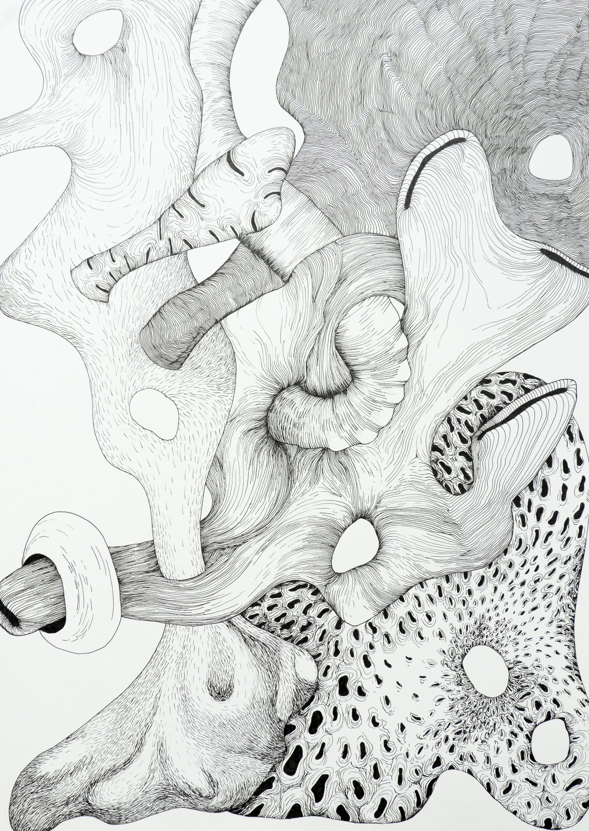 #7 / movement for 443 bodies in 12 scenes, ink on paper, each 59,4 x 42cm, Zurich 2018/19