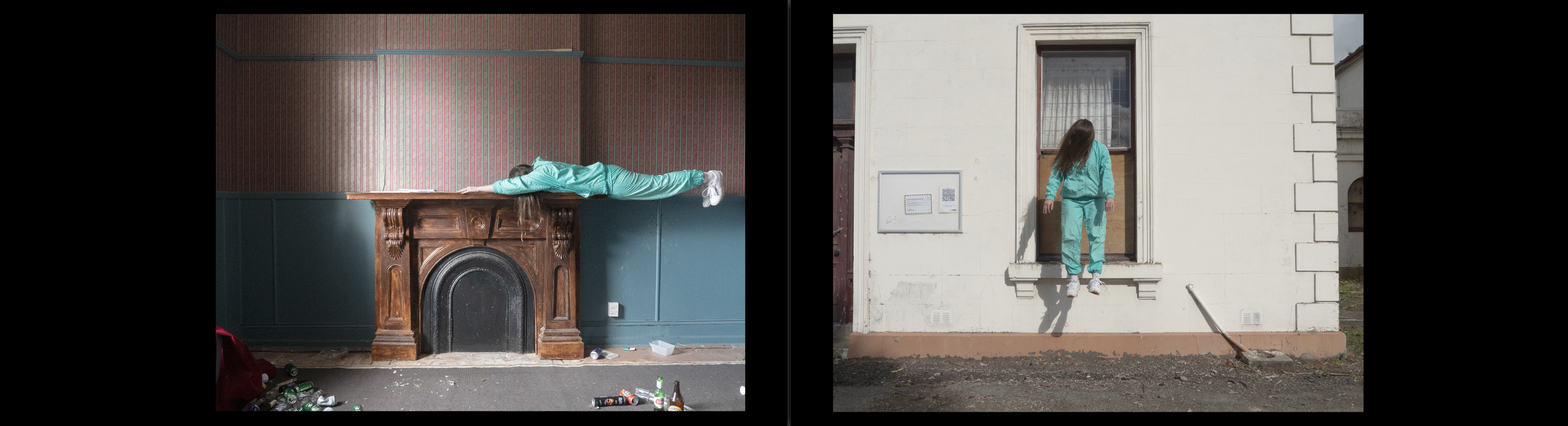 inside/outside, two-channel HD video installation, silent, 2024–2026, video still