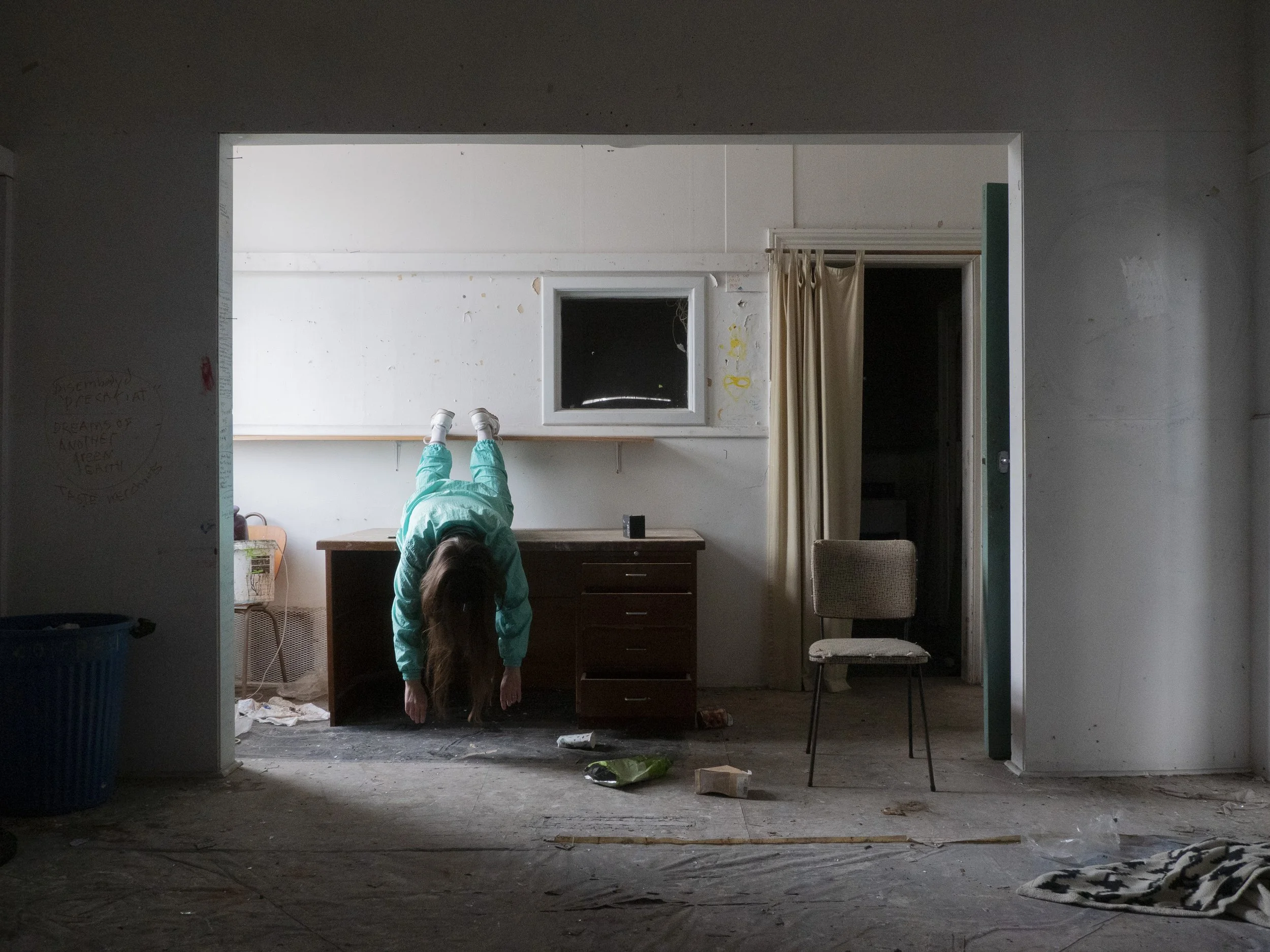 inside/outside, two-channel HD video installation, silent, 2024–2026, detail