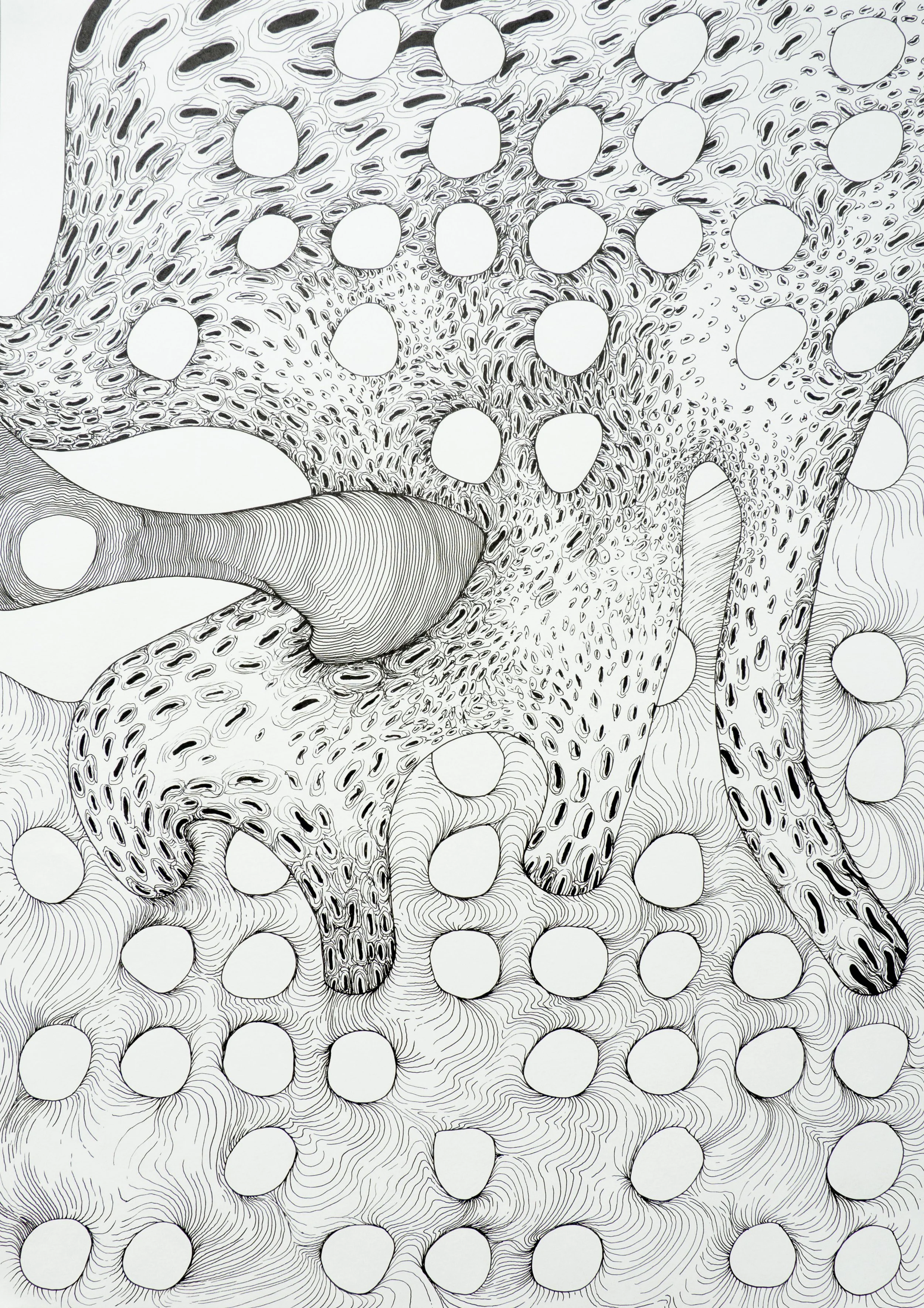 #10 / movement for 443 bodies in 12 scenes, ink on paper, each 59,4 x 42cm, Zurich 2018/19