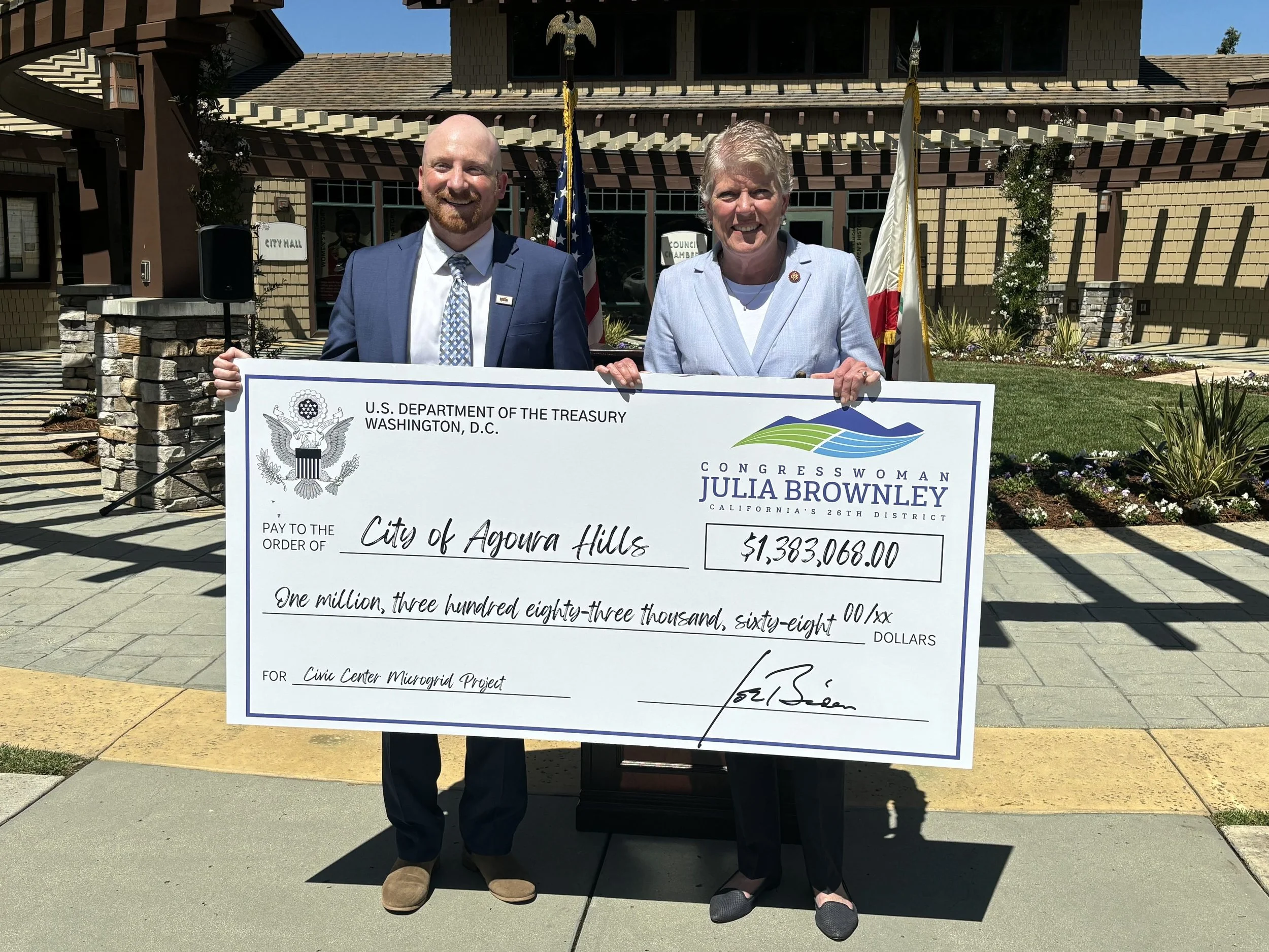 Receiving city support from Congresswoman Julia Brownley