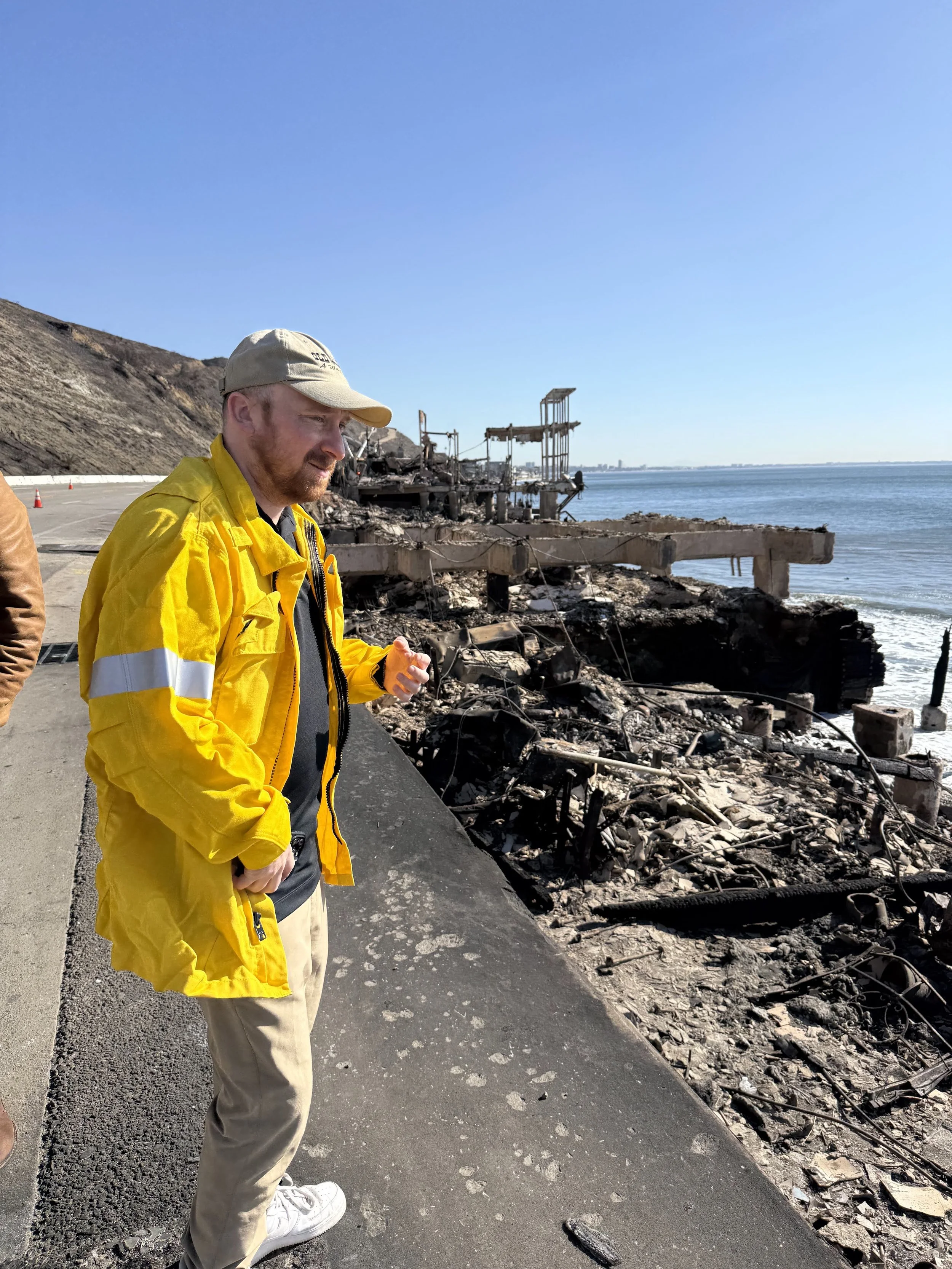 Surveying Palisades fire damage in Malibu