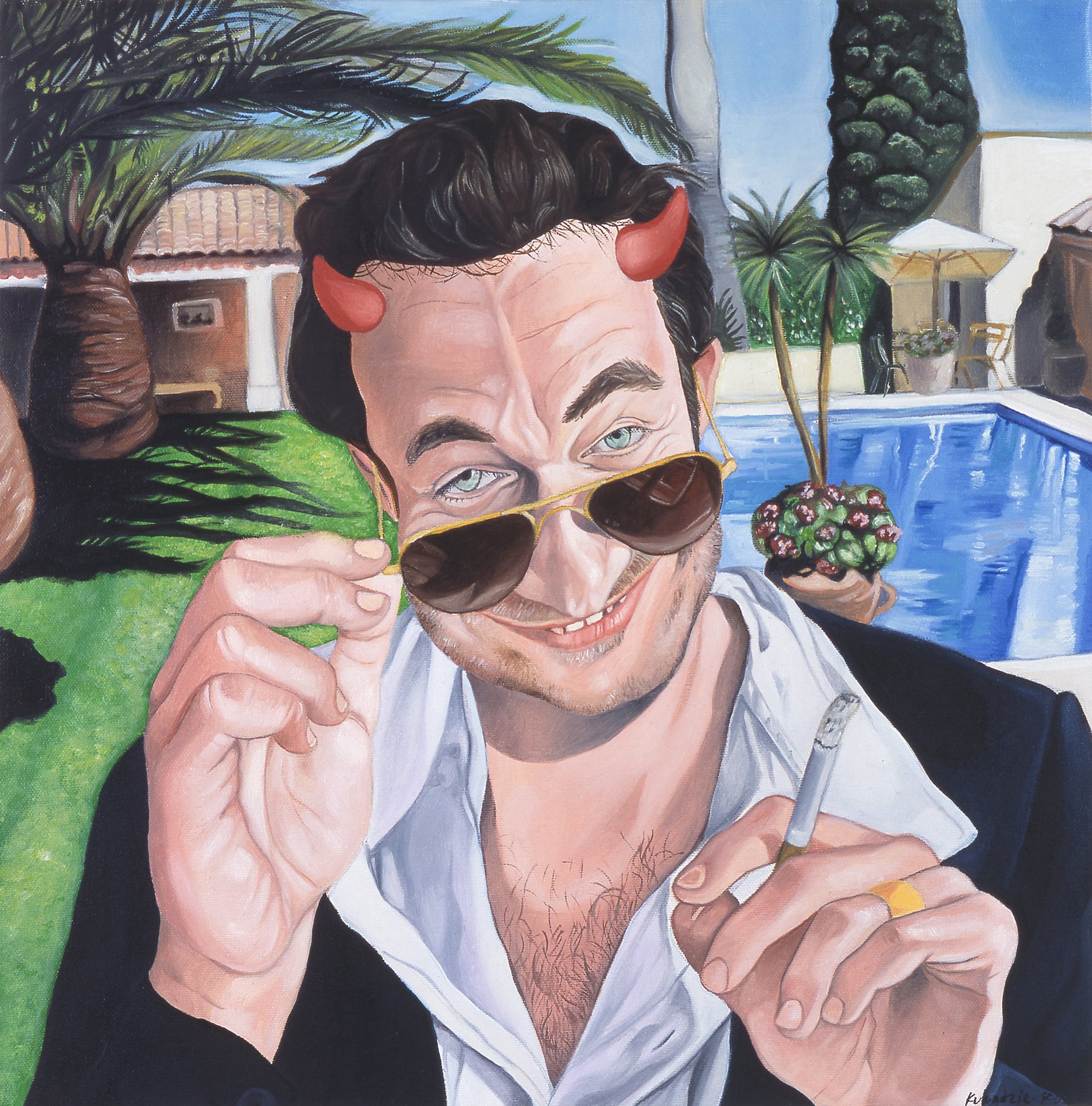 Diable, oil on canvas, 50x50 cm, 20" x 20", 2004
