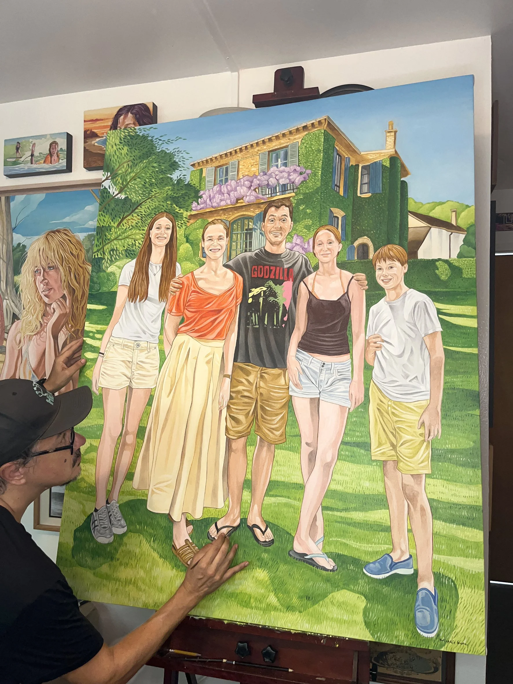 Portrait family S, Oil on Canvas, 45 x 57 Inch, 146 x 114  cm, Paris 2026