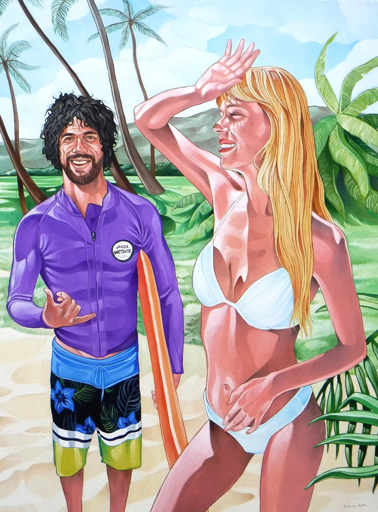 The grace of Paiko Beach, oil on canvas, 122 x 92 cm, 48'' x 36'', 2020