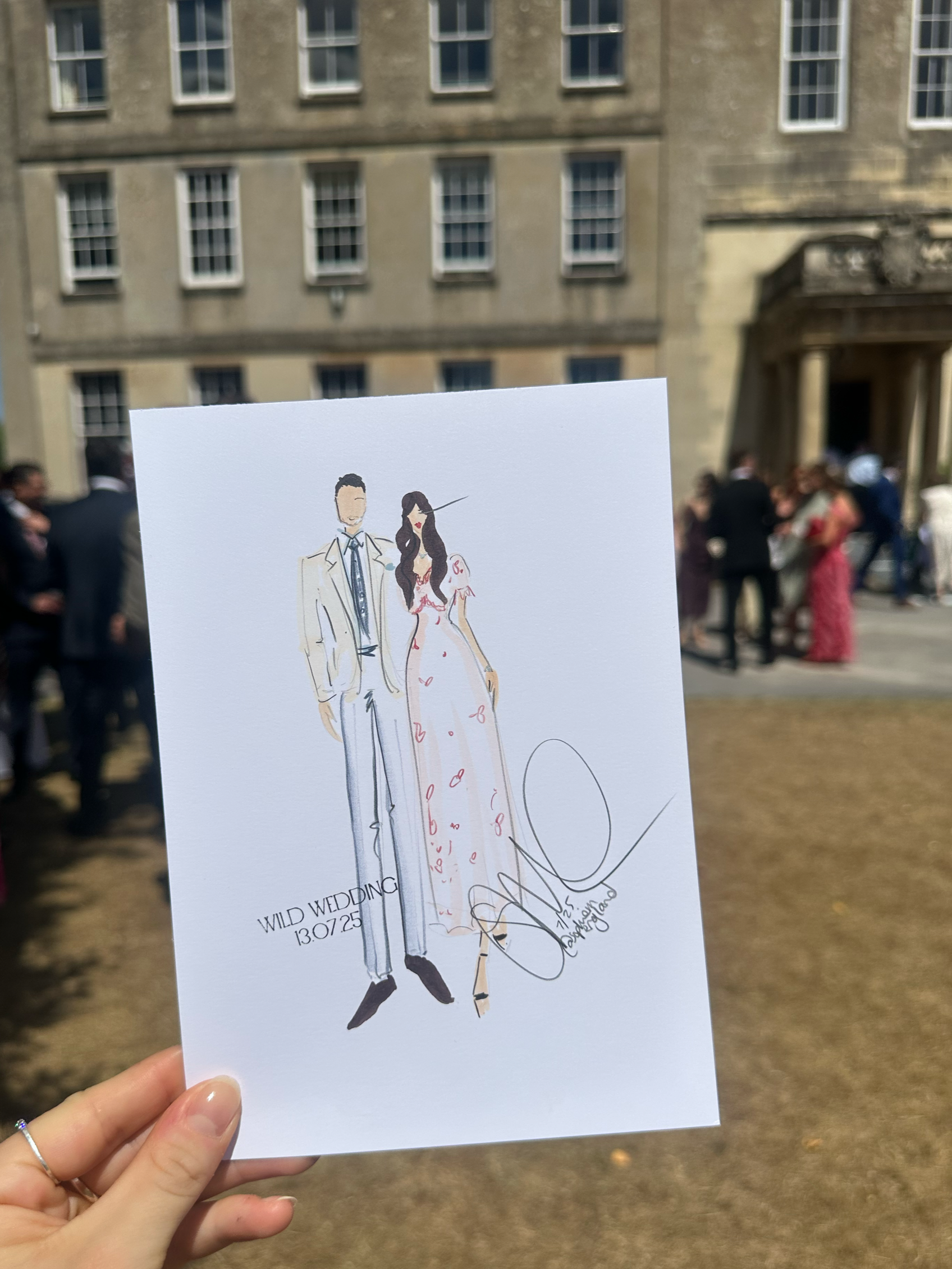 wedding guest entertainment favour fashion illustration