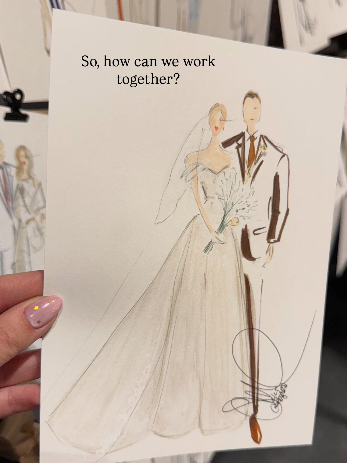 So many ways we can work together, don&rsquo;t delay and get bespoke artwork secured for your event or to gift someone special 🎁&hearts;️ 

#liveart #guestportraits #liveillustration #eventart #evententertainment #fashionillustration #fashionart #co