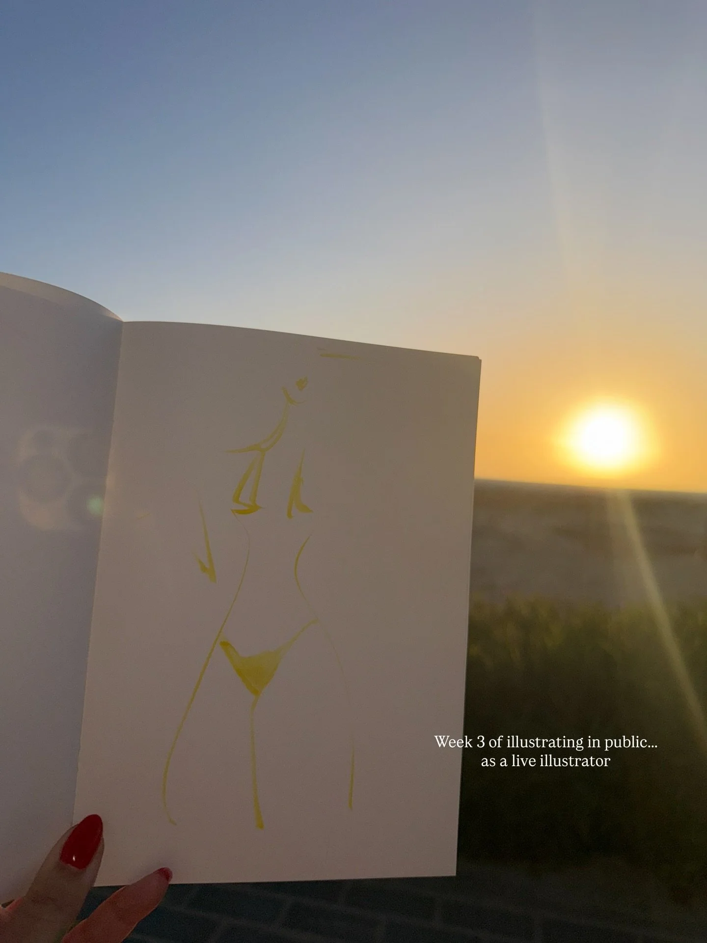 Quick little post before I fly back home. 

If you&rsquo;ve been debating holidaying to Sal in Cape Verde- do it!! 

#holidaydrawing #liveart #liveillustration #fashionart #eventart #painting