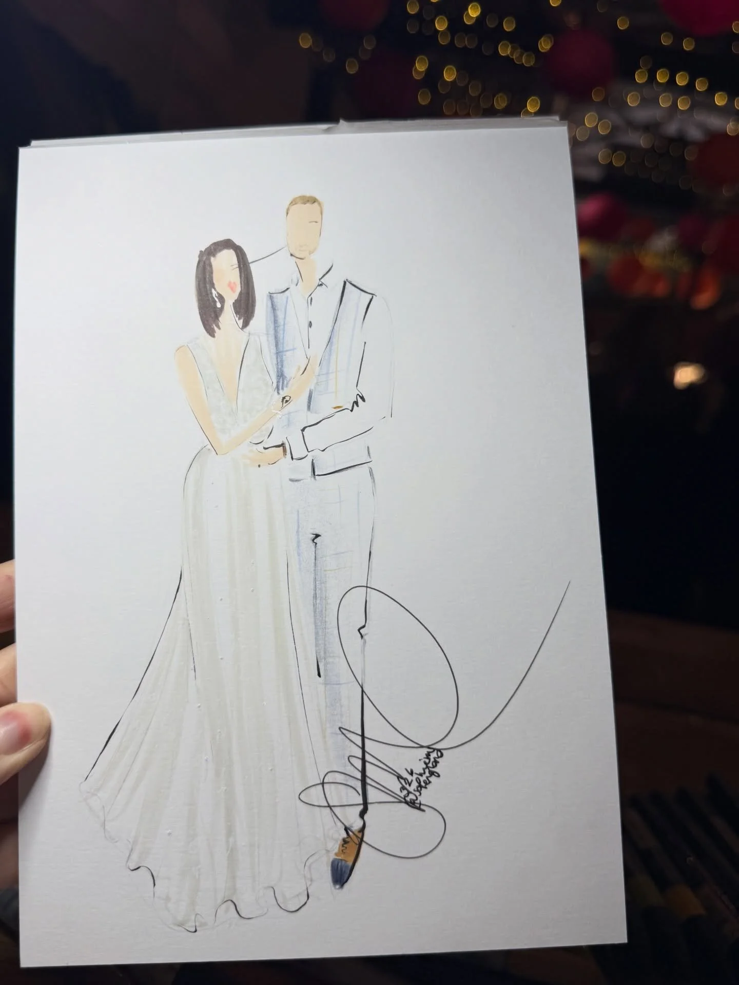 It was my absolute pleasure to illustrate for the incredible Nicki &amp; Stu @staytunedduo wedding last Sunday! 

It was such a joy illustrating for them, the venue was filled with love and happiness for such a gorgeous couple. 

Fun fact- I met Nick