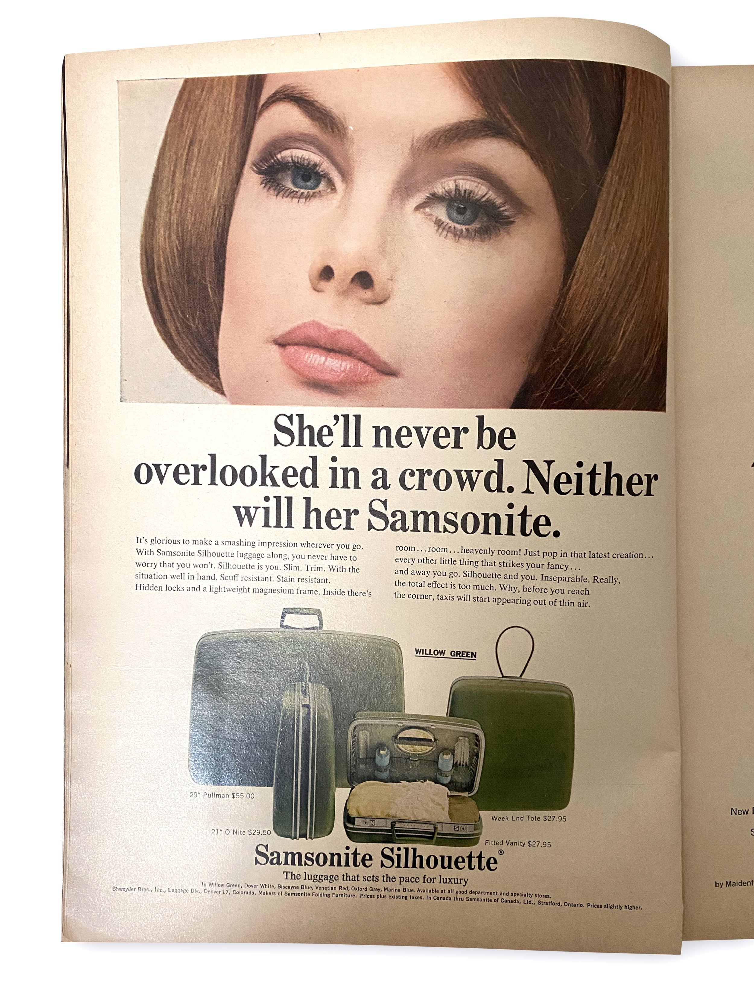 Samsonite - She'll never be overlooked in a crowd. Neither will her Samsonite.