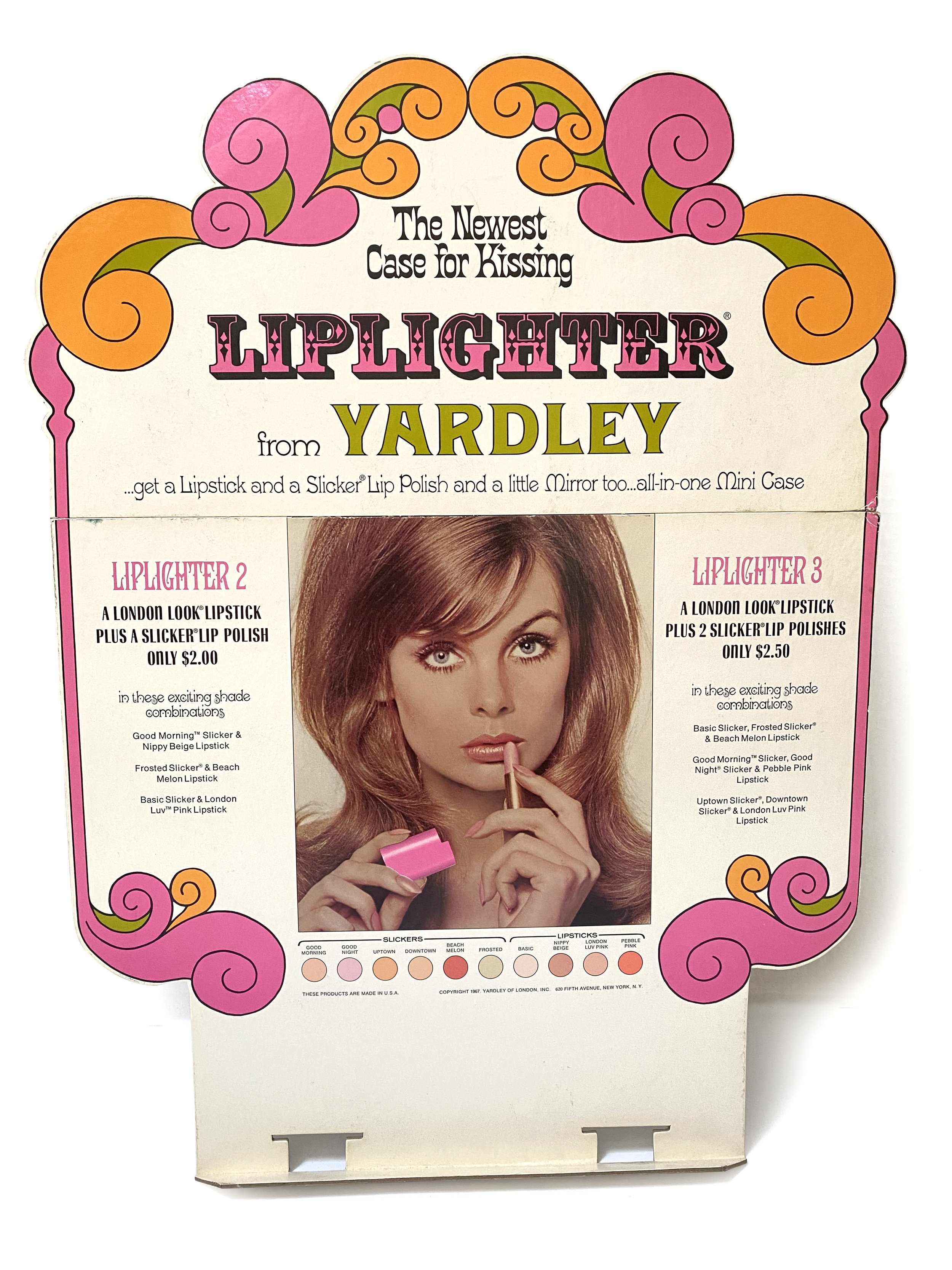 Yardley Liplighter Display (top part of counter display)