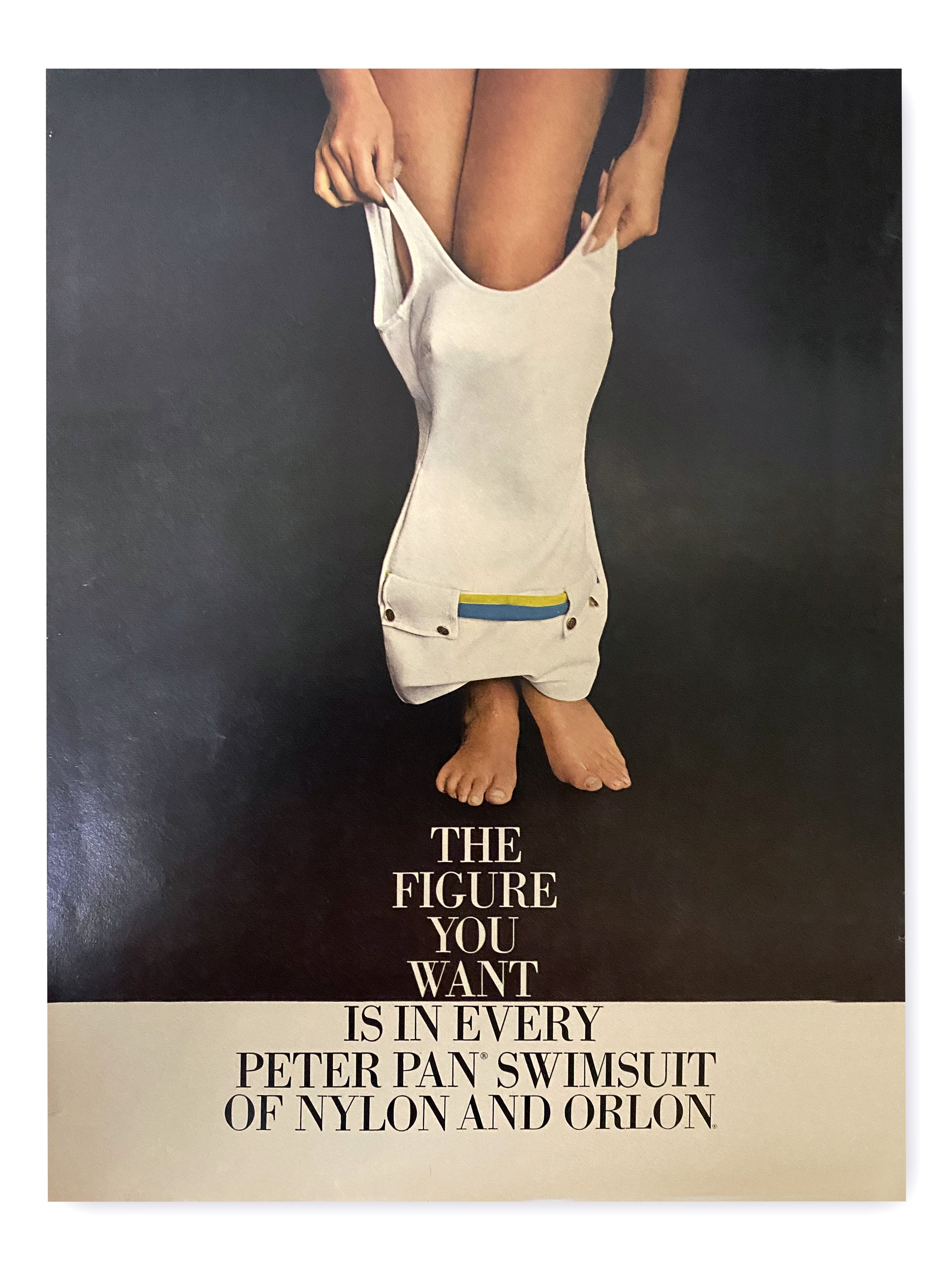 The figure you want is in every Peter Pan swimsuit of nylon and orlon.
