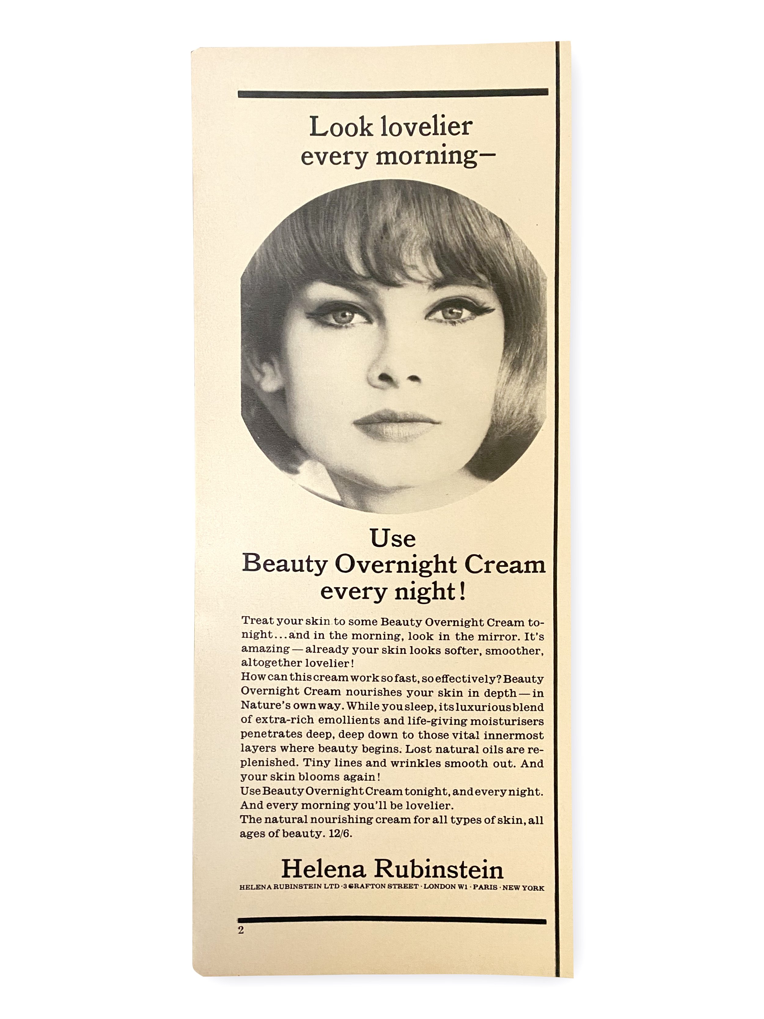 Helena Rubinstein - Look lovelier every morning - use Beauty Overnight Cream every night!