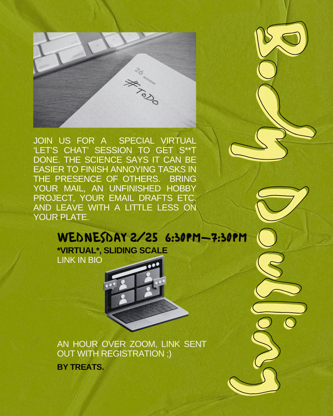 Let's Chat - Life Admin Body Doubling (Virtual)