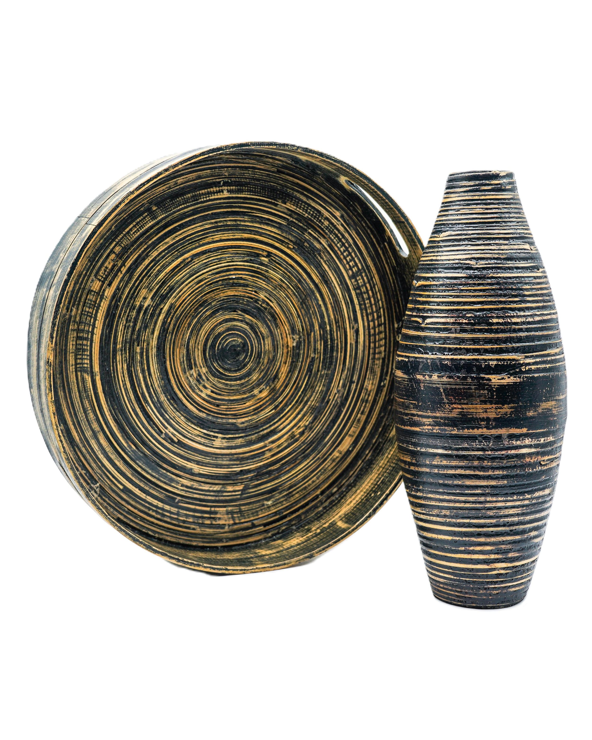 blue-spun-bamboo-vase-vessel-black-and-natural-horizontal-stripe-tabletop-accessory-decor-image3.JPG