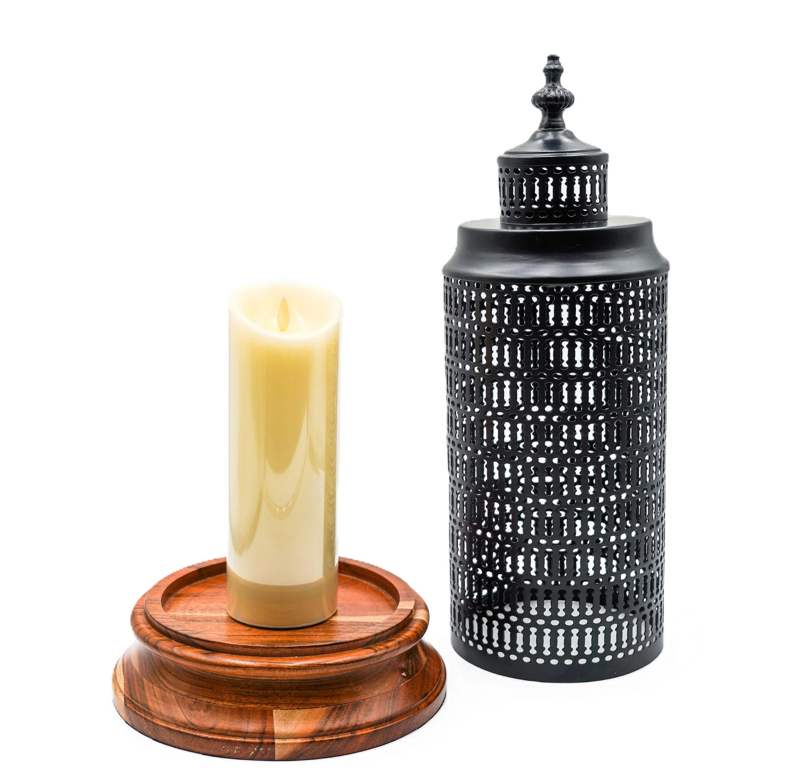 black-punched-metal-caged-candleholder-with-finial-on-dark-mango-wood-base-tabletop-accessory-decor-image3.JPG