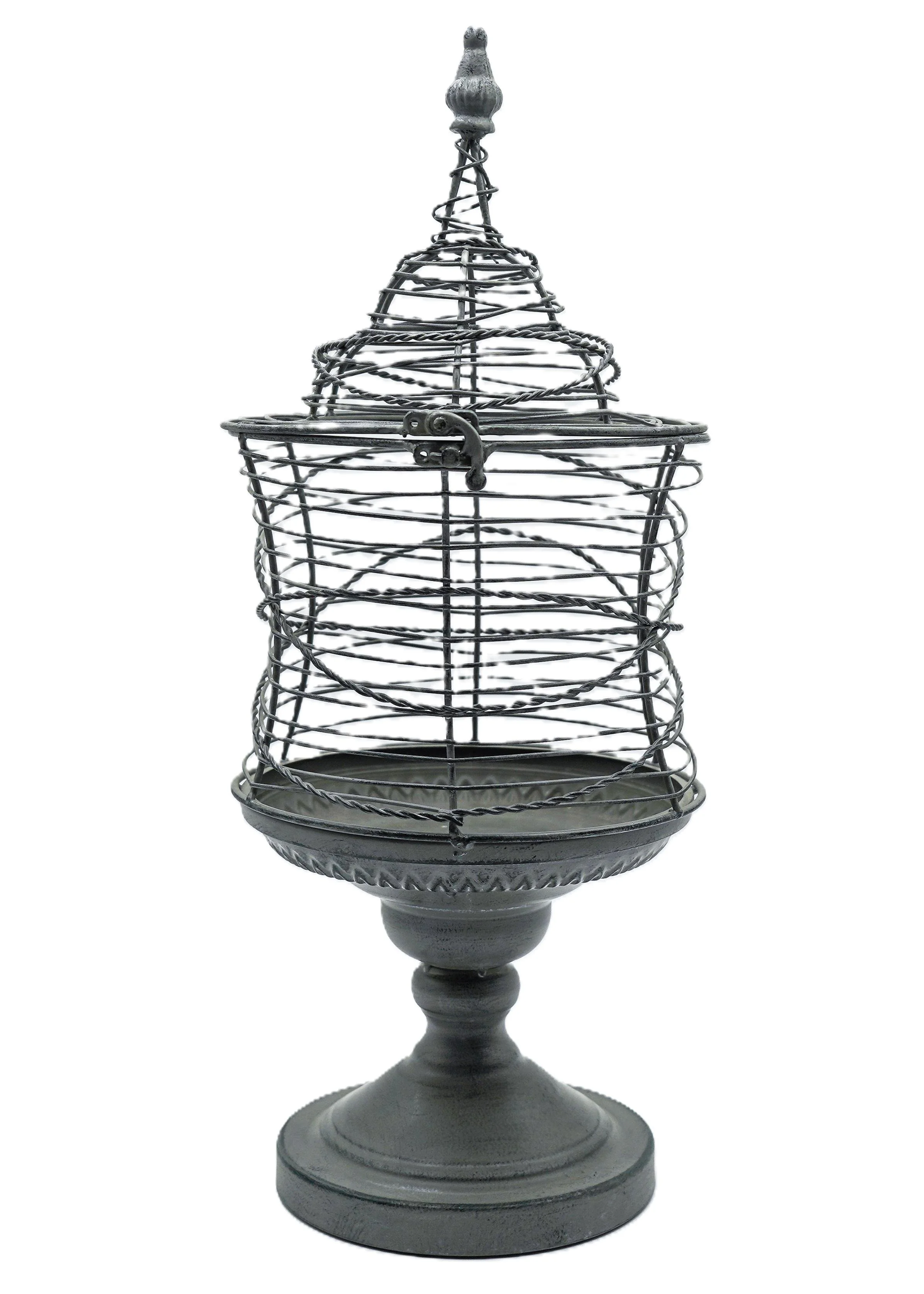 Metal Wire Apothecary Jar With Finial