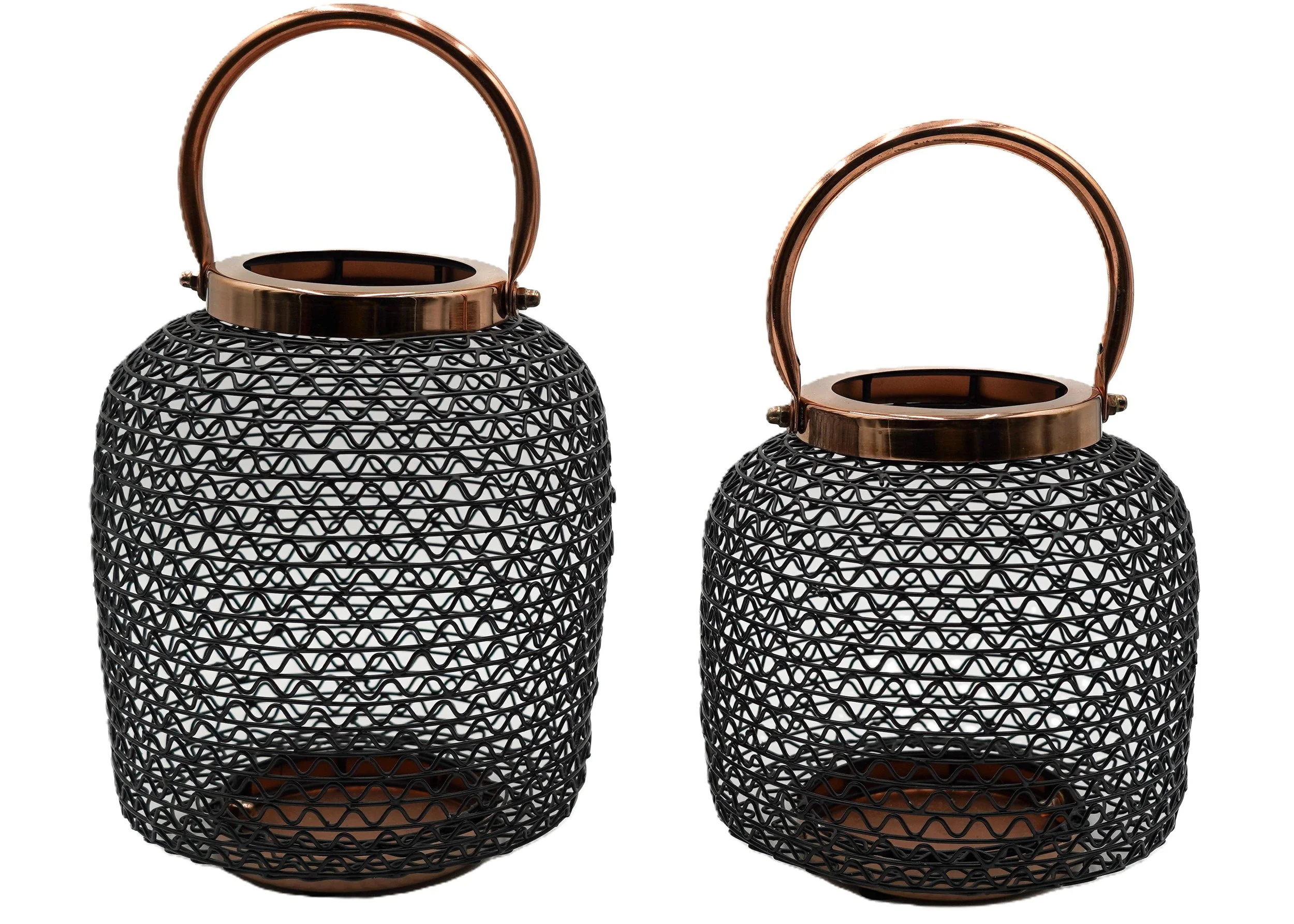 black-and-copper-mesh-metal-wire-lantern-with-handle-candleholder-container-storage-vase-tabletop-accessory-decor-image3.JPG