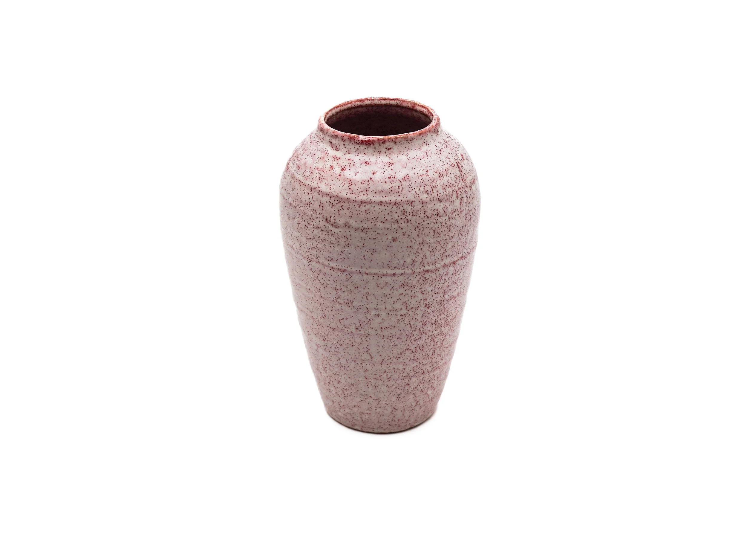 speckled-rose-blush-pink-and-white-glazed-ceramic-pottery-vase-tabletop-vessel-accessory-decor-floral-image2.JPG