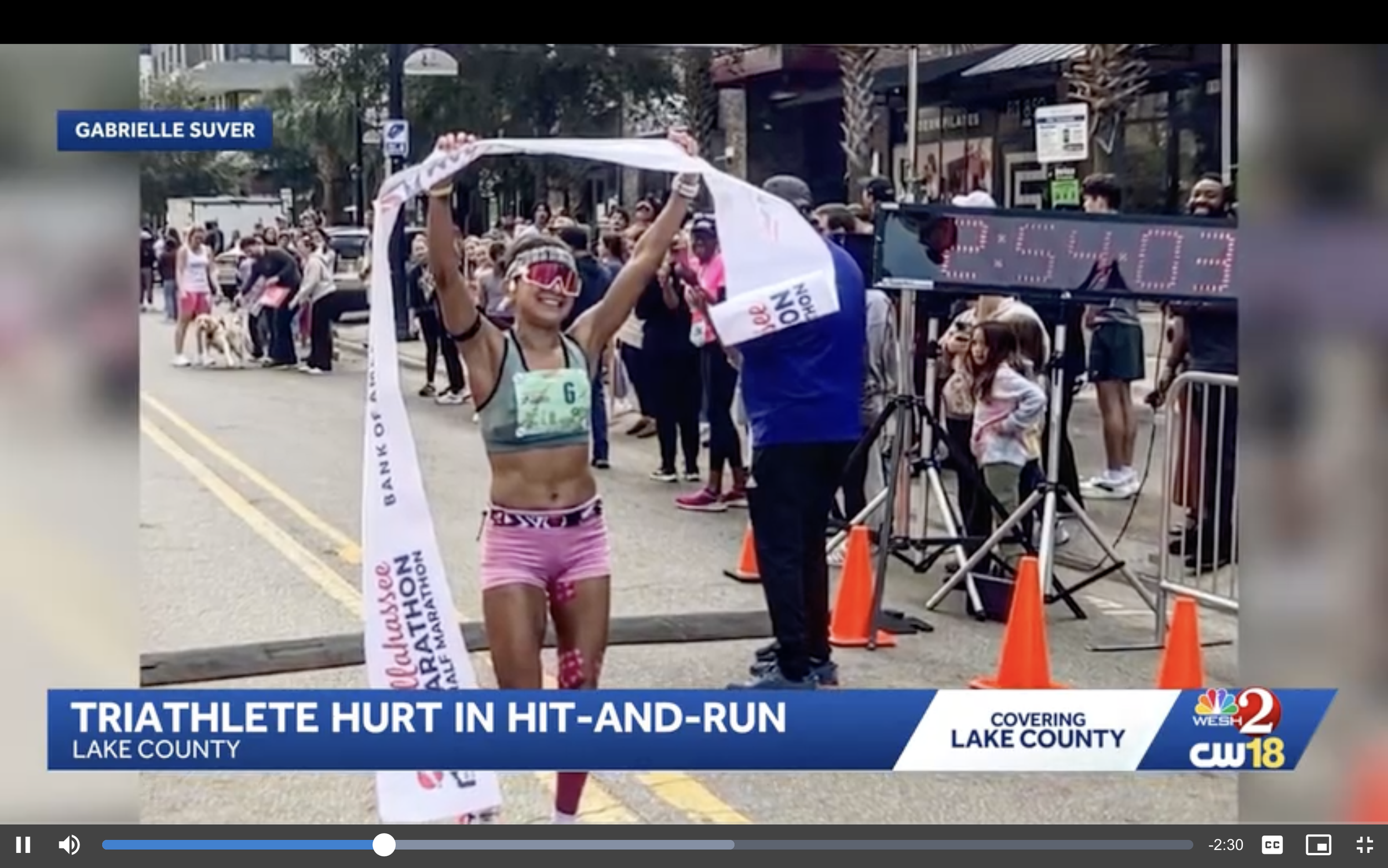 Triathlete sideswiped on bicycle urges drivers to exercise caution