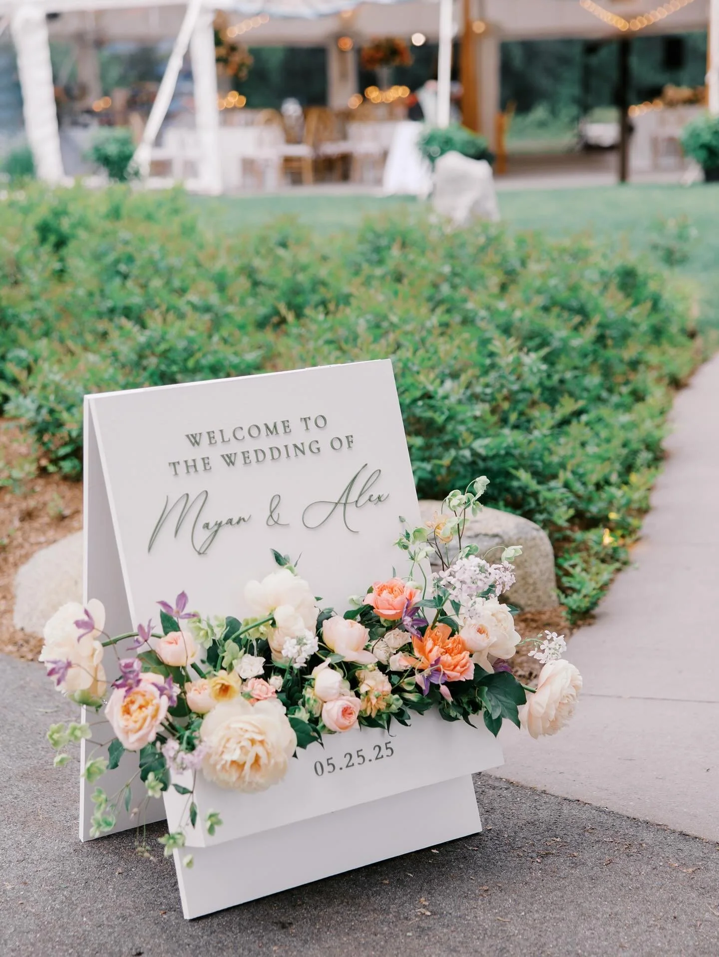 A dreamy garden signage suite for M+A&rsquo;s beautiful wedding

Planning and design: @one28events 
Photography: @stephanieberensonphotography 
Venue: @decordovaevents @decordova_museum @torinagle 
Florals: @arumflorals 
Signage and stationery: @alex