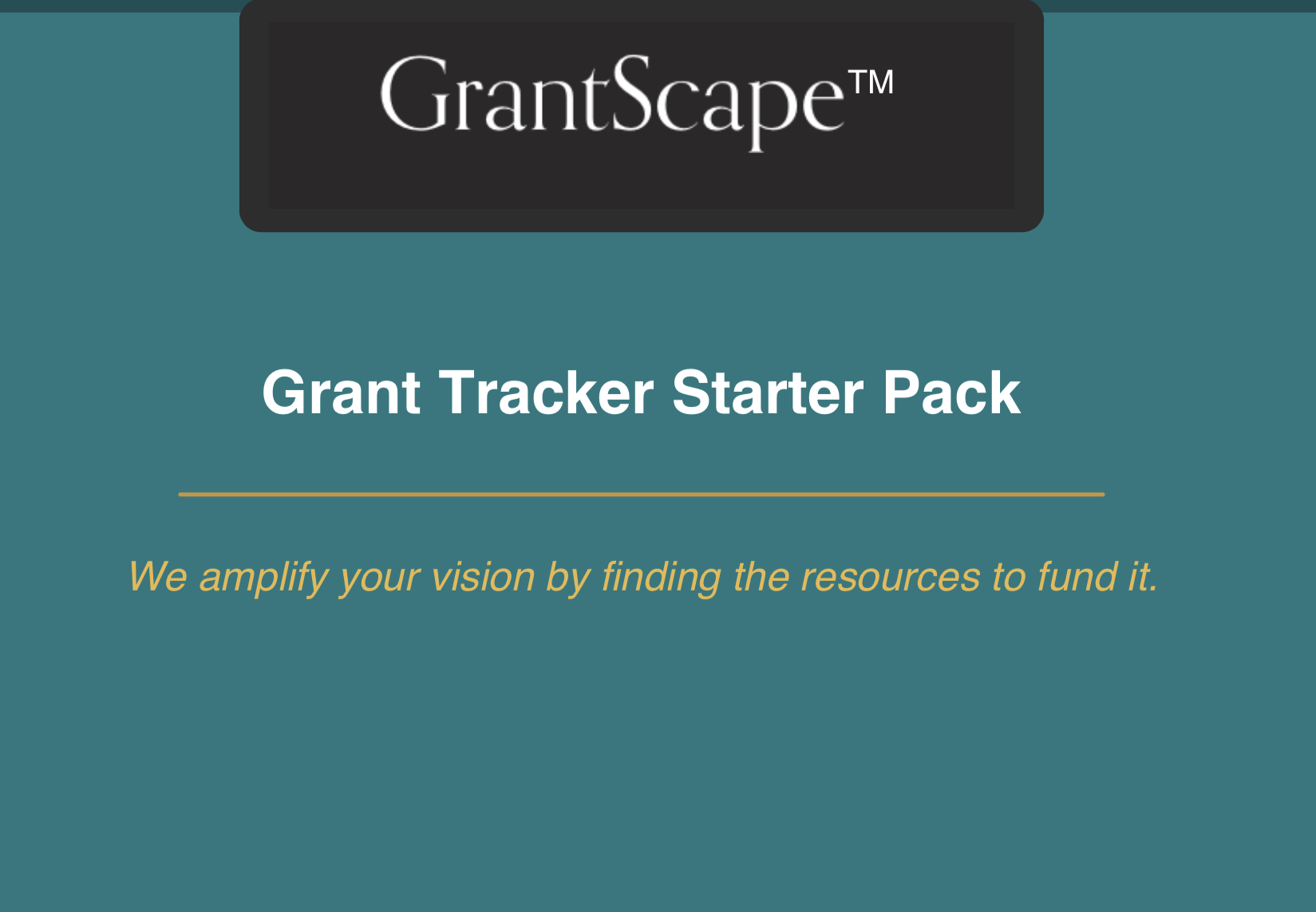 Grant Tracker Starter Pack